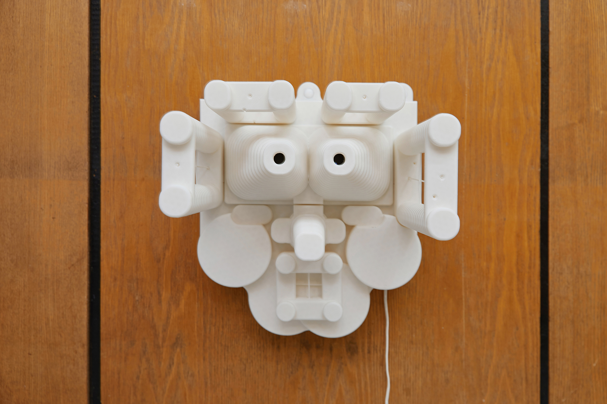 Alexey Rumin, Lollipop, 2022, two-channel video installation, PLA 3D printing, 27 × 32 × 27 cm