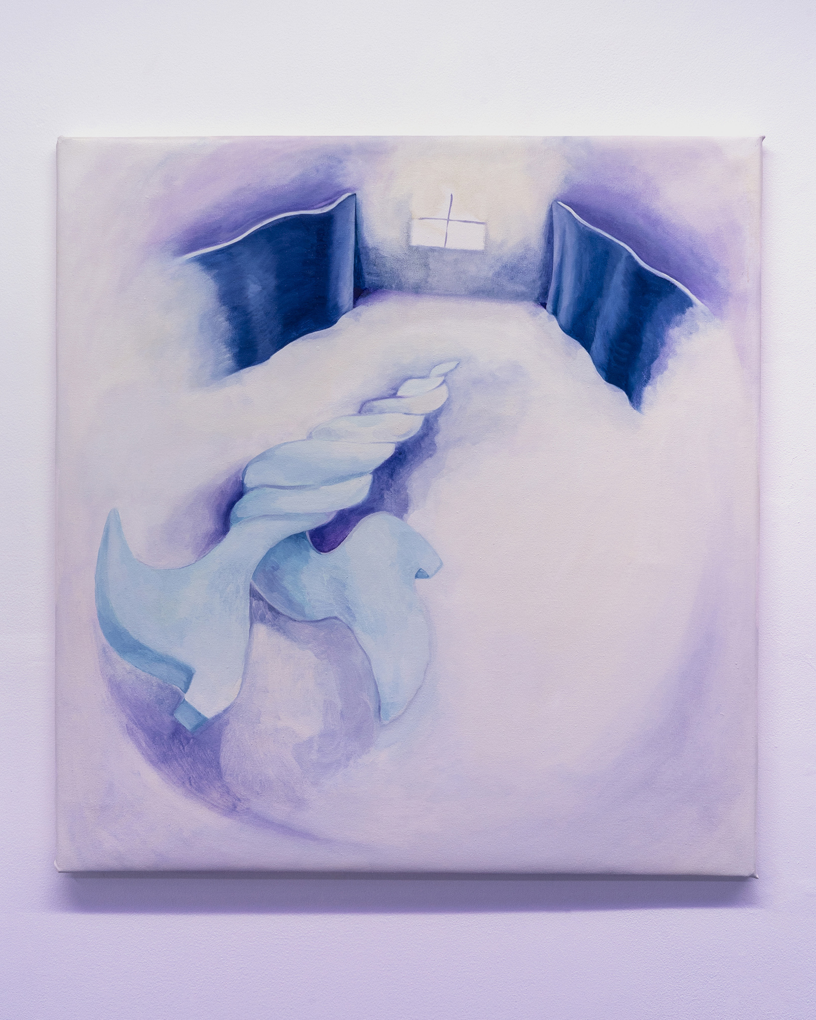 "Clock", 2021, oil on canvas, 90 x 84 cm