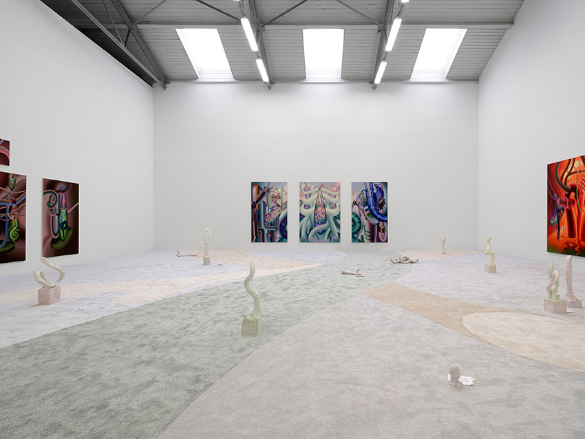 Igor Hosnedl, Born in Blue Body,Installation view, 2023, Galerie EIGEN + ART Leipzig, Photo: Uwe Walter, Berlin