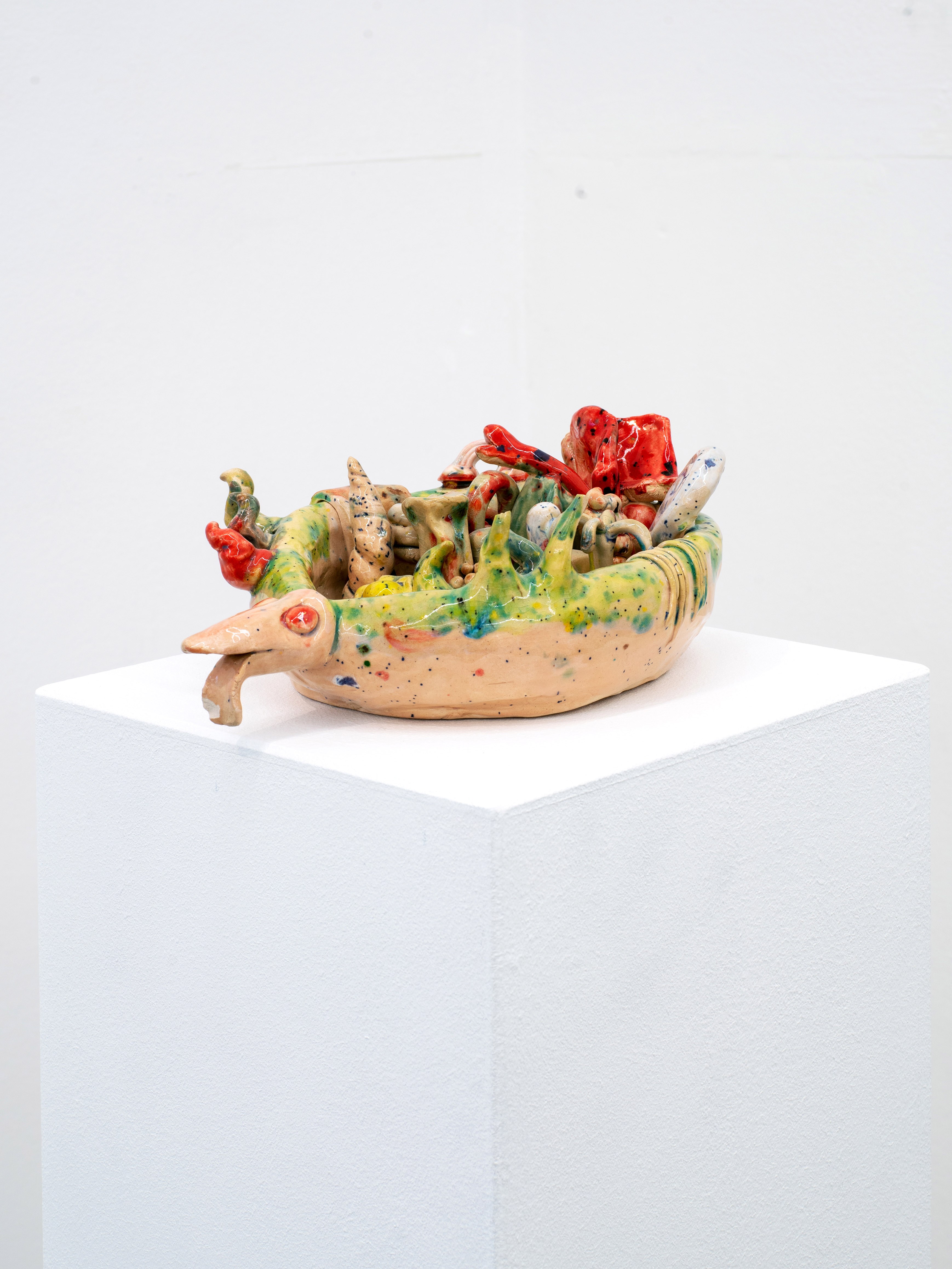 ERNIE WANG - Untitled (Boat), 2020, Glazed ceramics, 8 x 22 x 14 cm, 3 1/8 x 8 5/8 x 5 1/2 in