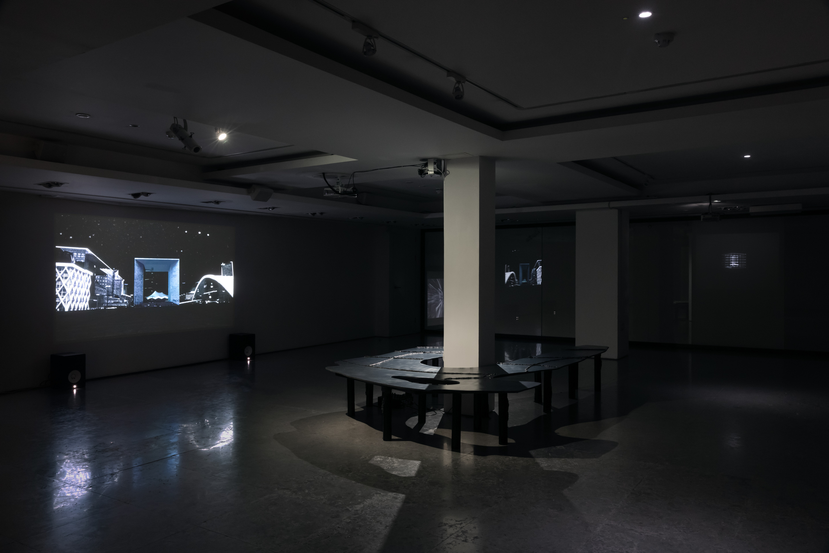 Installation view: Changing Track, P21 Gallery, London, 2023. Curated by Estelle Marois. Photo: Jack Elliot Edwards