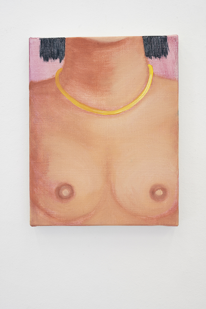 Kyvèli Zoi, "Youth", 2022 (Oil on linen, 24 x 19 cm).