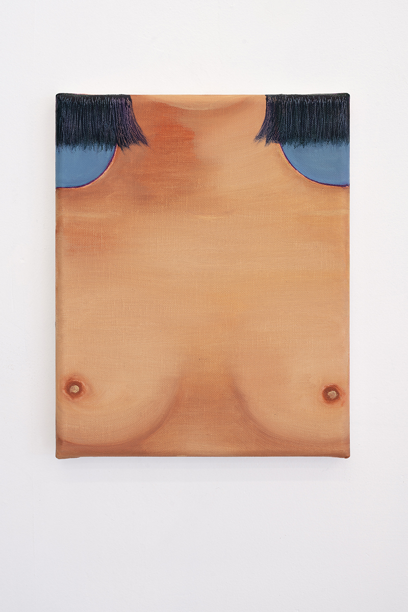 Kyvèli Zoi, "Untitled", 2022 (Oil on linen, 27 x 22 cm).
