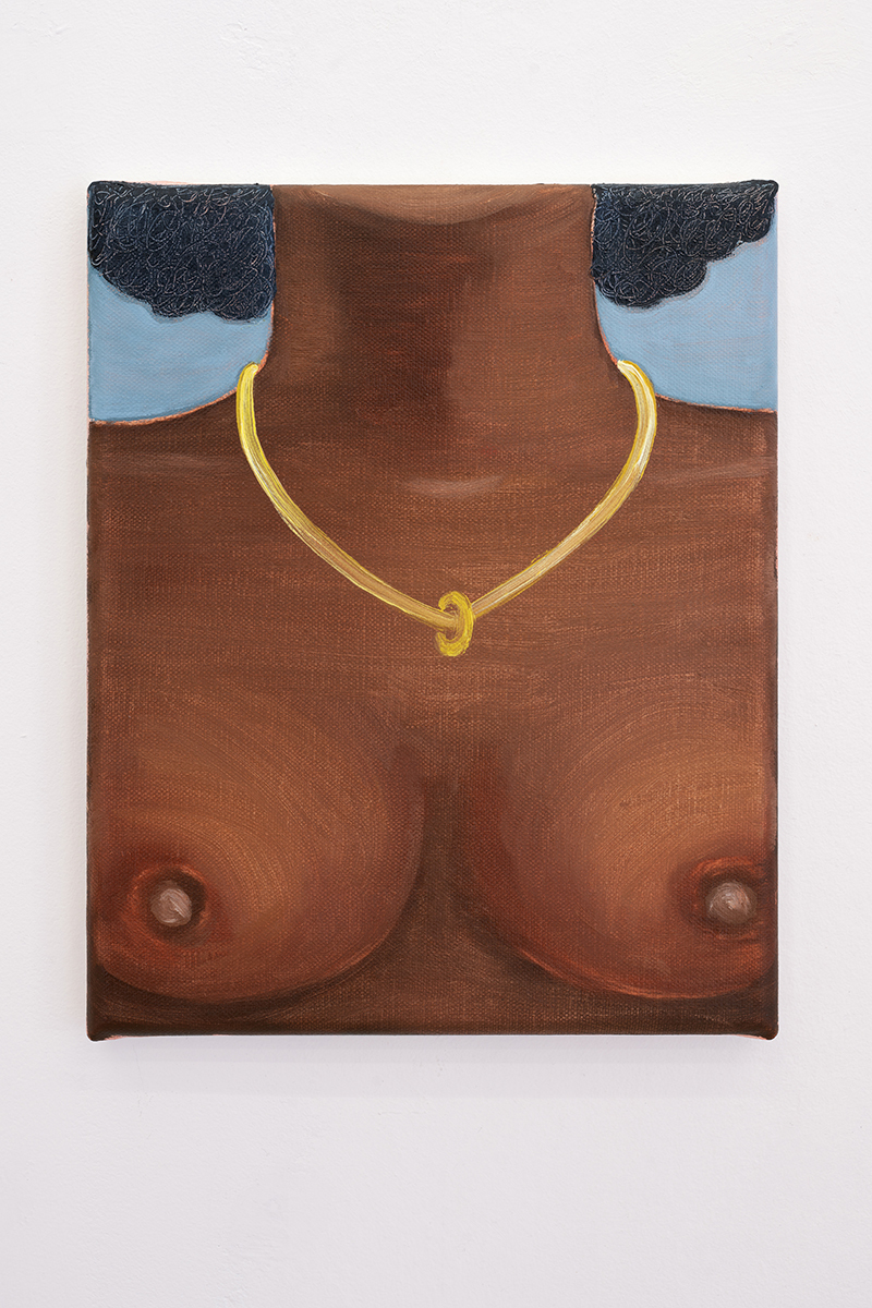 Kyvèli Zoi, "Untitled", 2022 (Oil on linen, 27 x 22 cm).