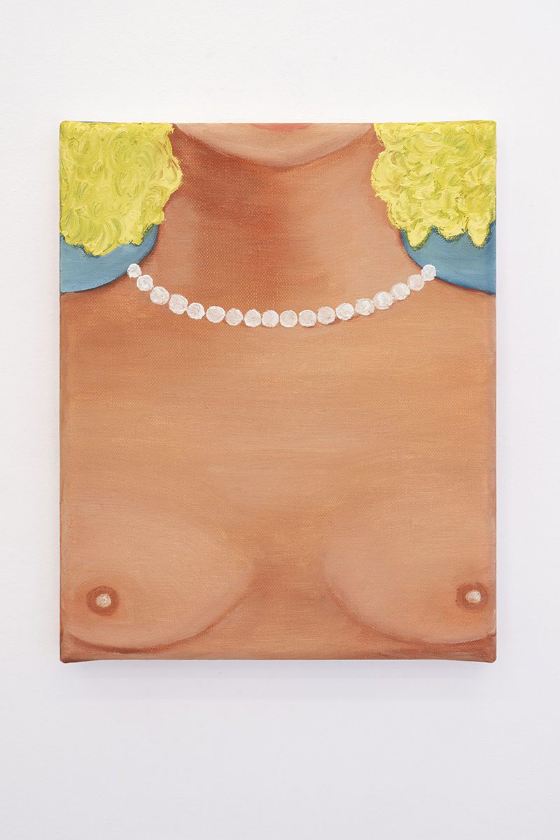 Kyvèli Zoi, "Untitled", 2022 (Oil on linen, 27 x 22 cm).