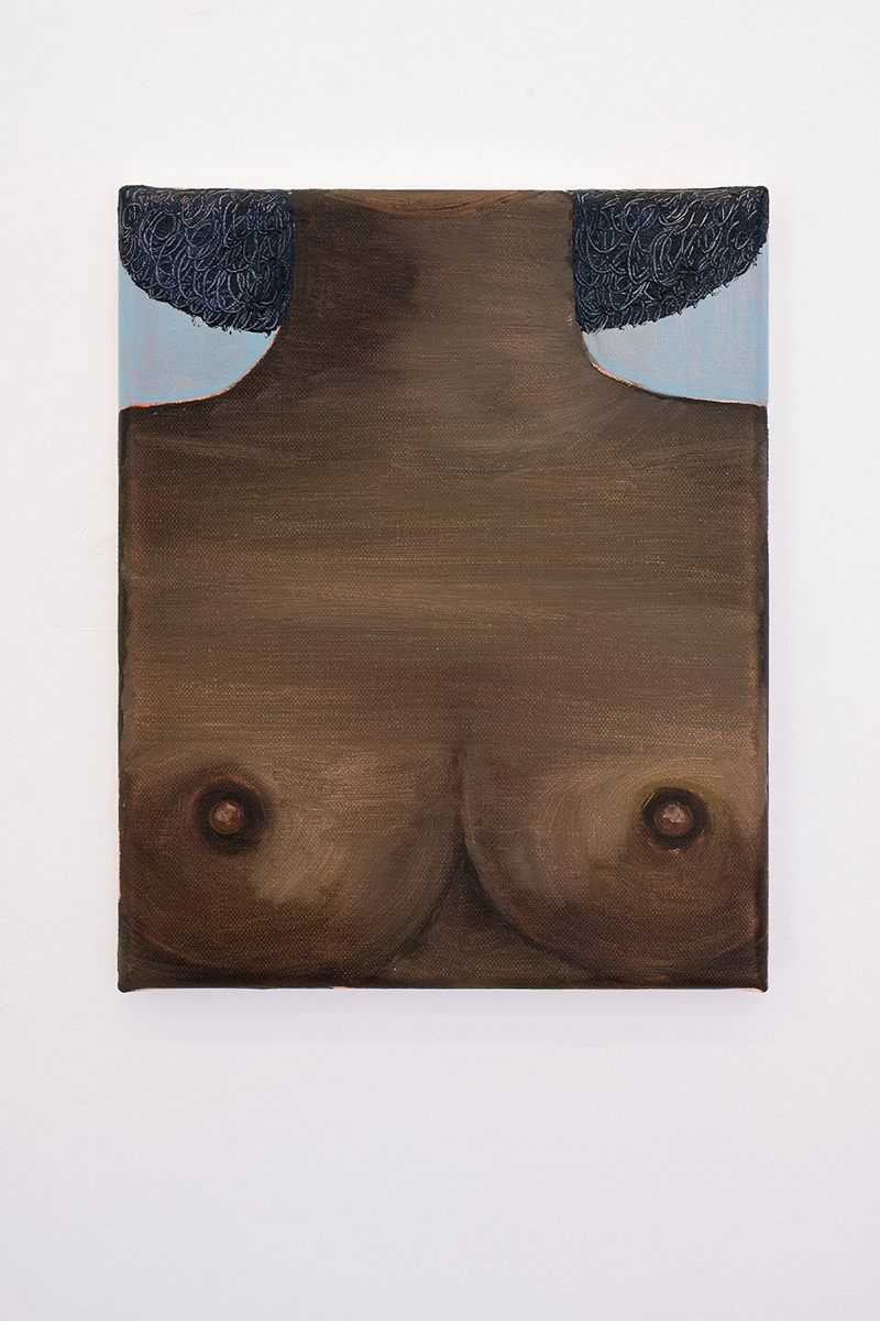 Kyvèli Zoi, "Untitled", 2022 (Oil on linen, 27 x 22 cm).