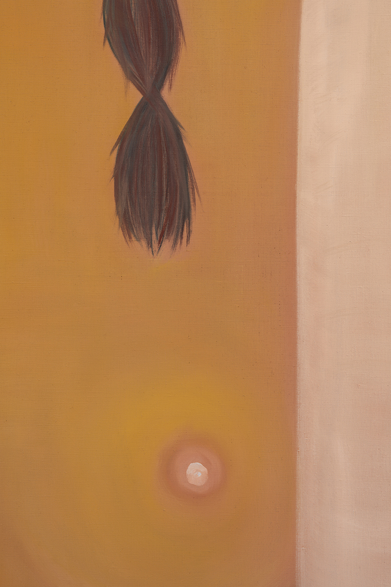 Kyvèli Zoi, "Spectators" (detail), 2023 (Oil on linen, diptych, dimensions variable, 140 x 160 cm each).