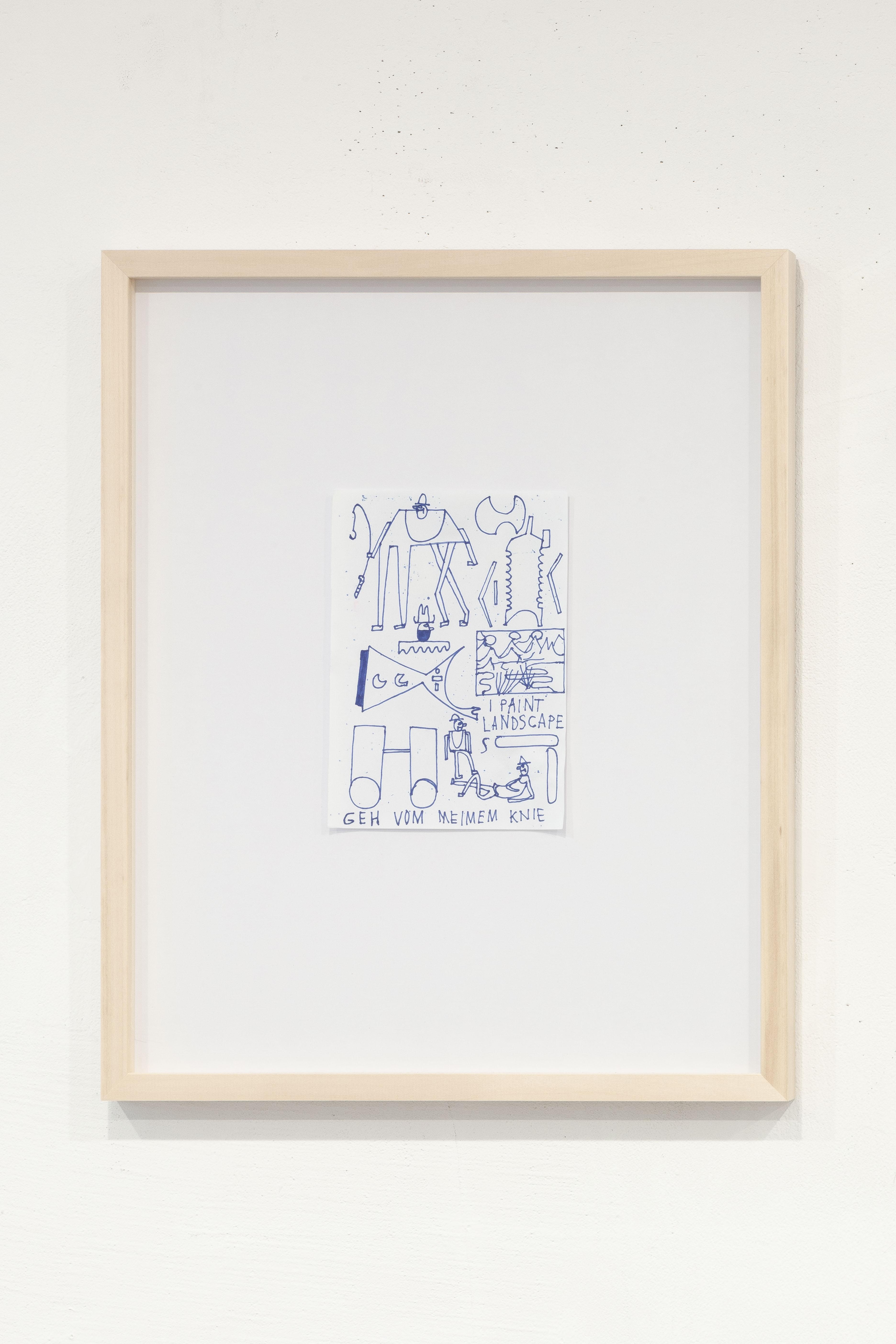 04. Marc Lotzmann, I paint, Filzstift auf Papier, 14,6 x 20,8 cm, 2021