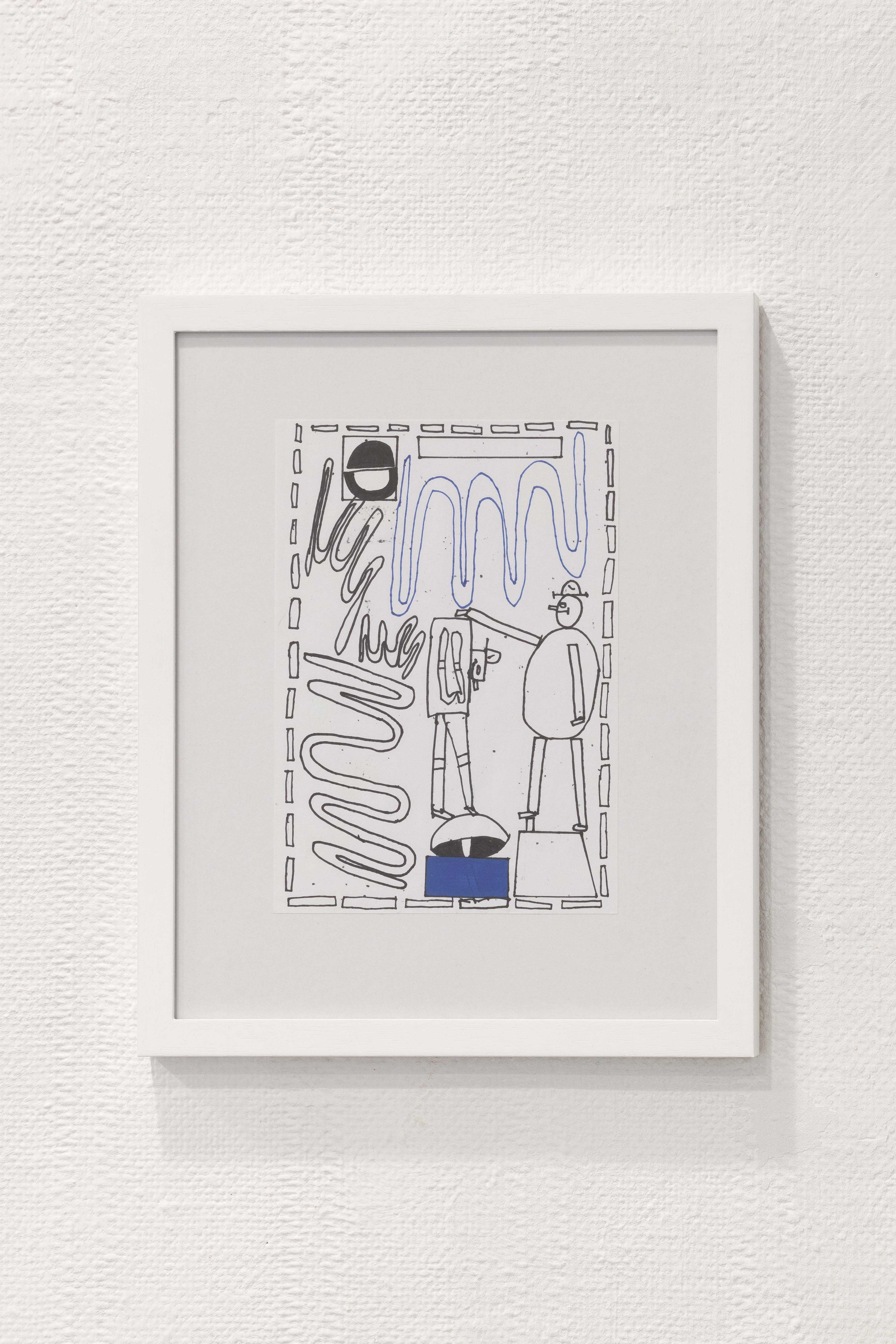 11. Marc Lotzmann, Tapp, Tapp, Tapp, Filzstift auf Papier, 14,6 x 20,8 cm, 2021