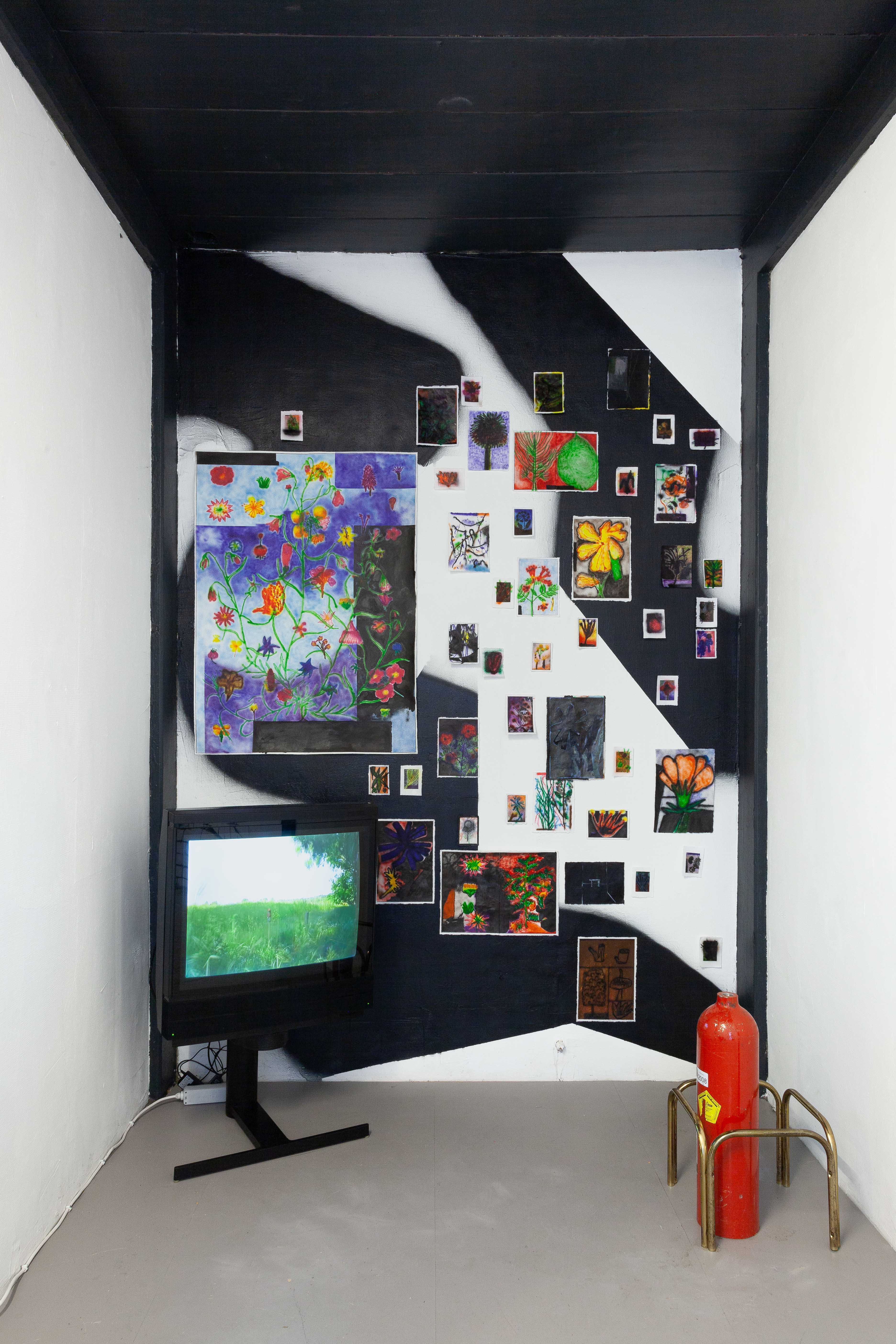 12. Jonathan Mc Naughton, Marc Lotzmann, 2023, Warum schreibst du den Hasen nicht mit H, exhibition view 06, Suzie Shride