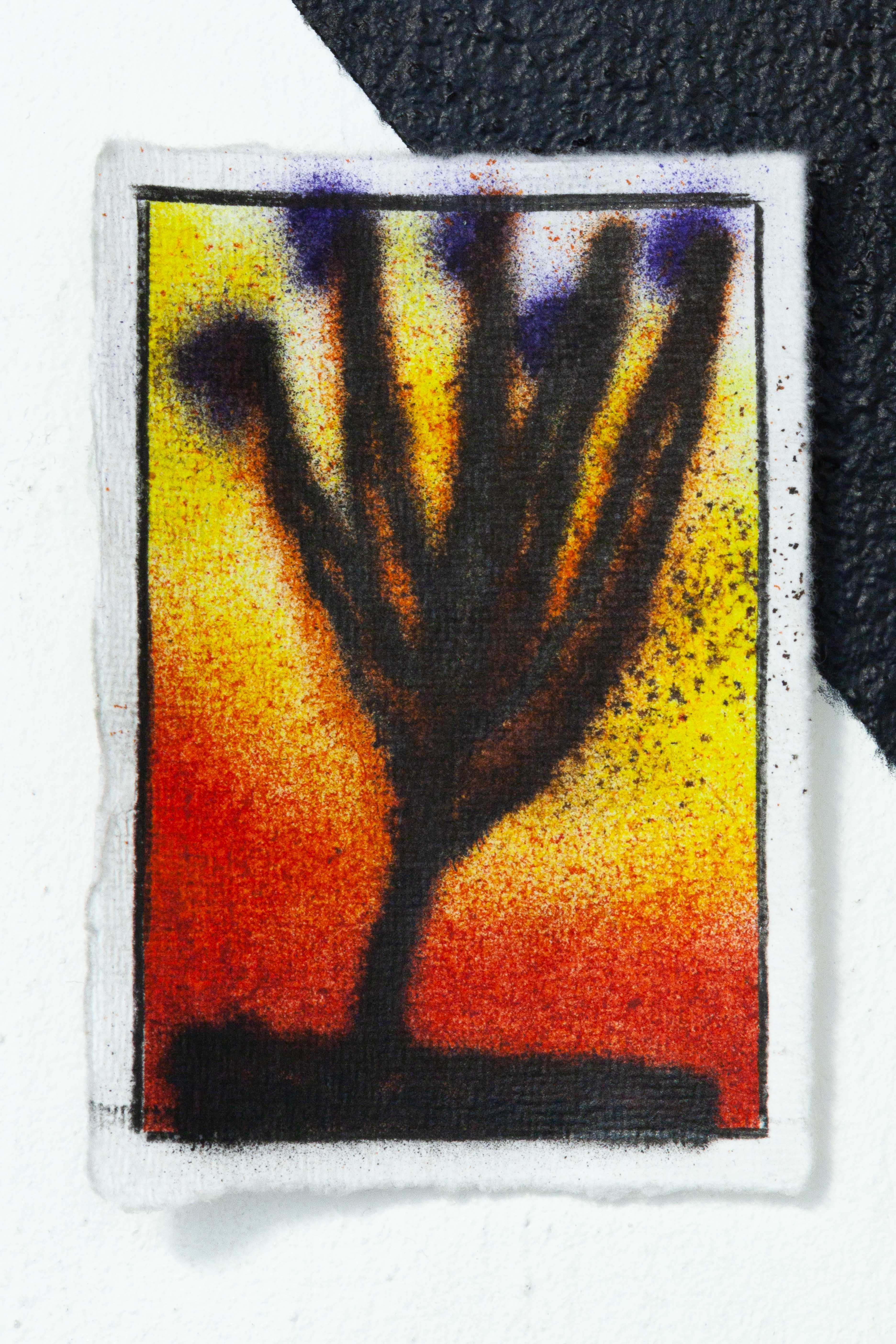 17. Marc Lotzmann, Acid rain 1â46, Tusche auf BĂŒtten, 2023, Detail