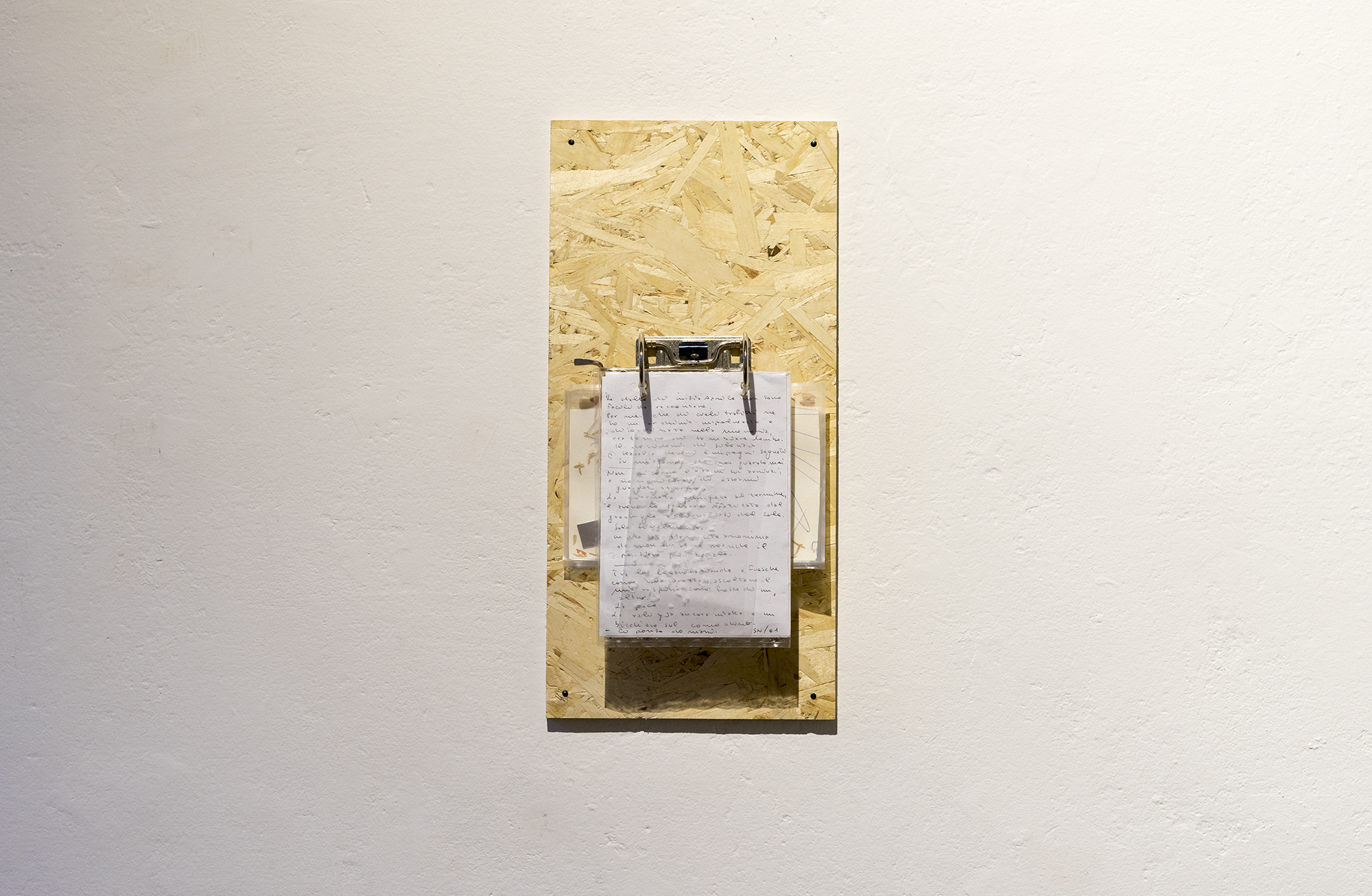Flavio Pacino, Memory bags, 2023, mixed materials under PVC and wood