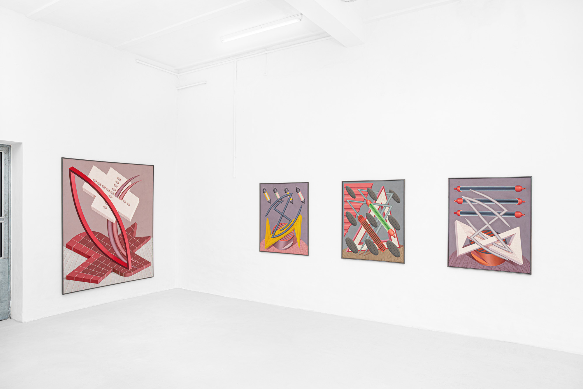 Jobst Meyer: Konstruktionen der Neunziger, 2022. Installation view, EXILE Erfurt