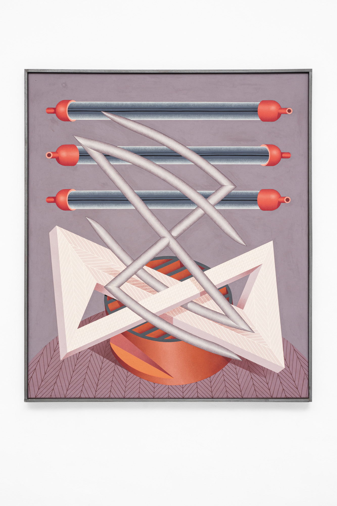 Konstruktion mit schwarzem Licht, 1999, tempera on canvas, 110 x 95 cm