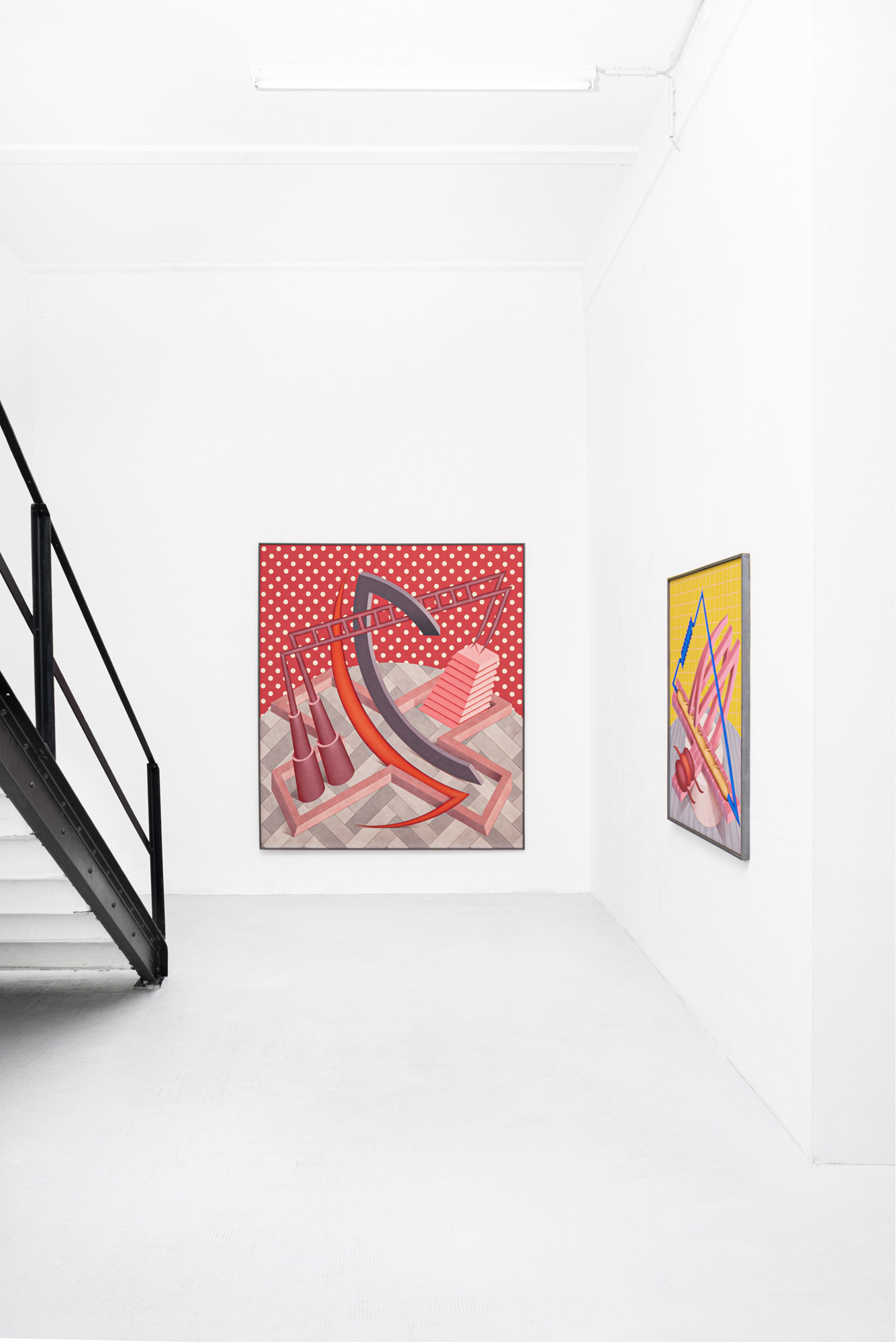Jobst Meyer: Konstruktionen der Neunziger, 2022. Installation view, EXILE Erfurt