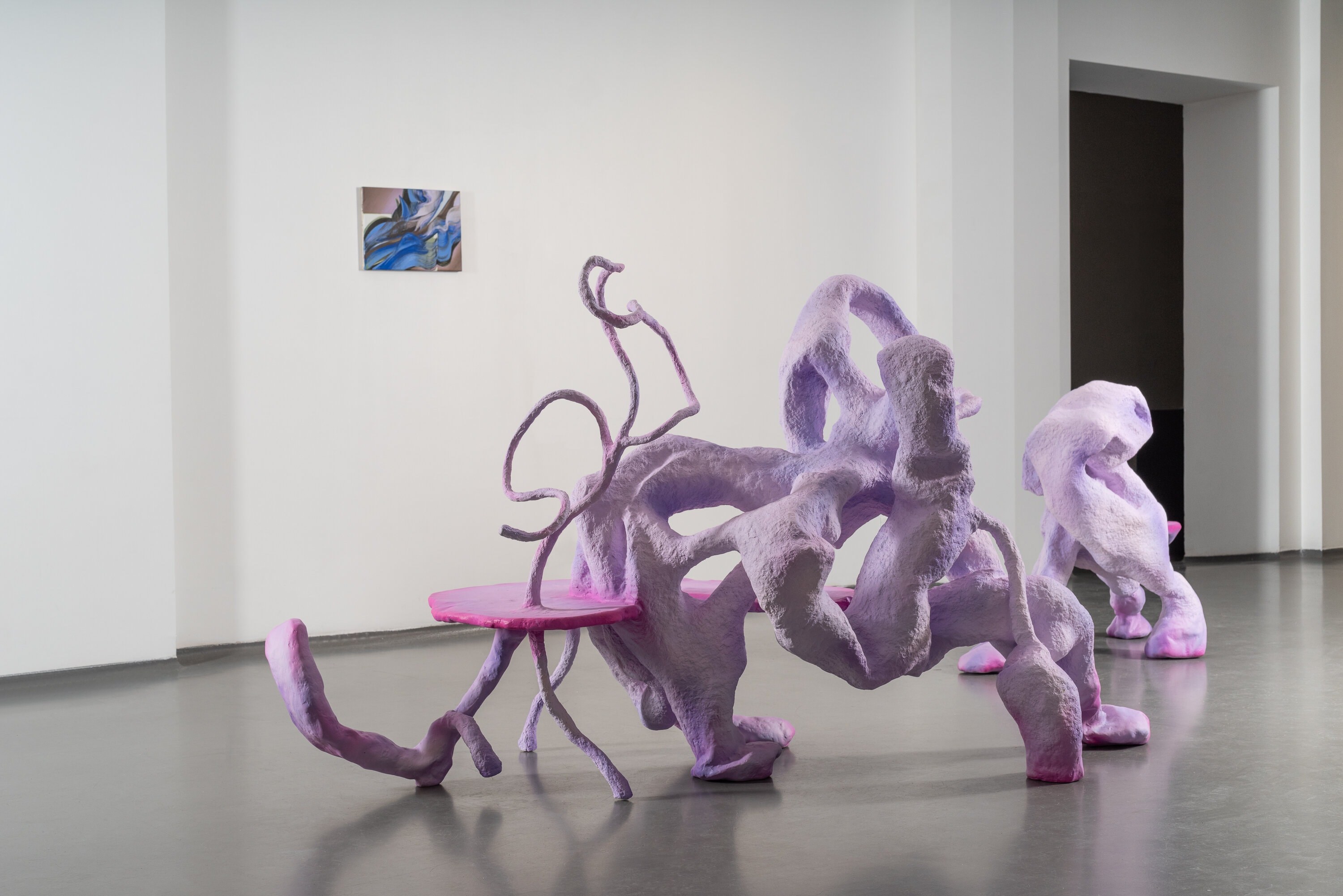 Janine van Oene and Leo Orta, View of the exhibition Infinite Looping in Harmony at HATCH Paris, 2023. Photo/ Adrien Thibault. Courtesy of all the artists and HATCH