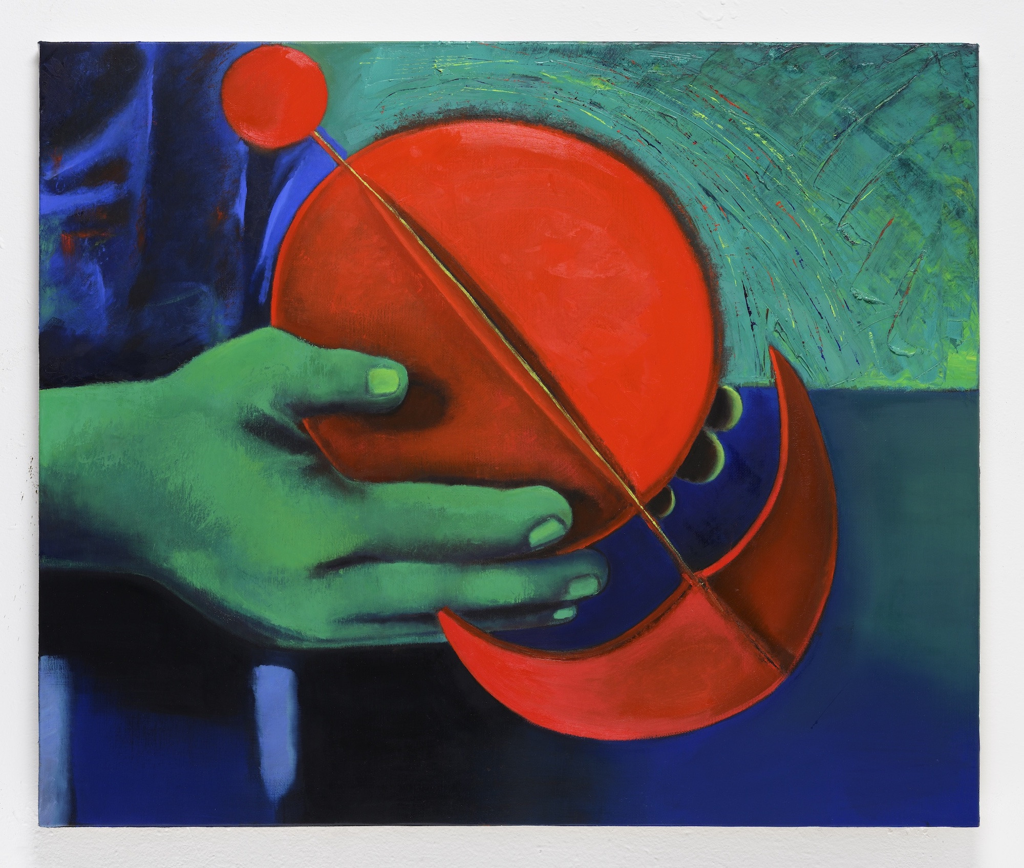 Pavla Malinová, Pendulum, 2022, 120 x 100 cm, oil on canvas