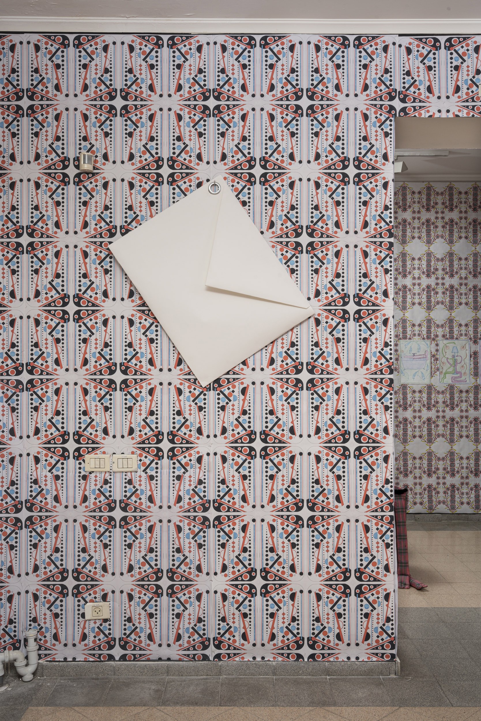 Love Letter, 2023, paper, plastic ring, 80X64 cm