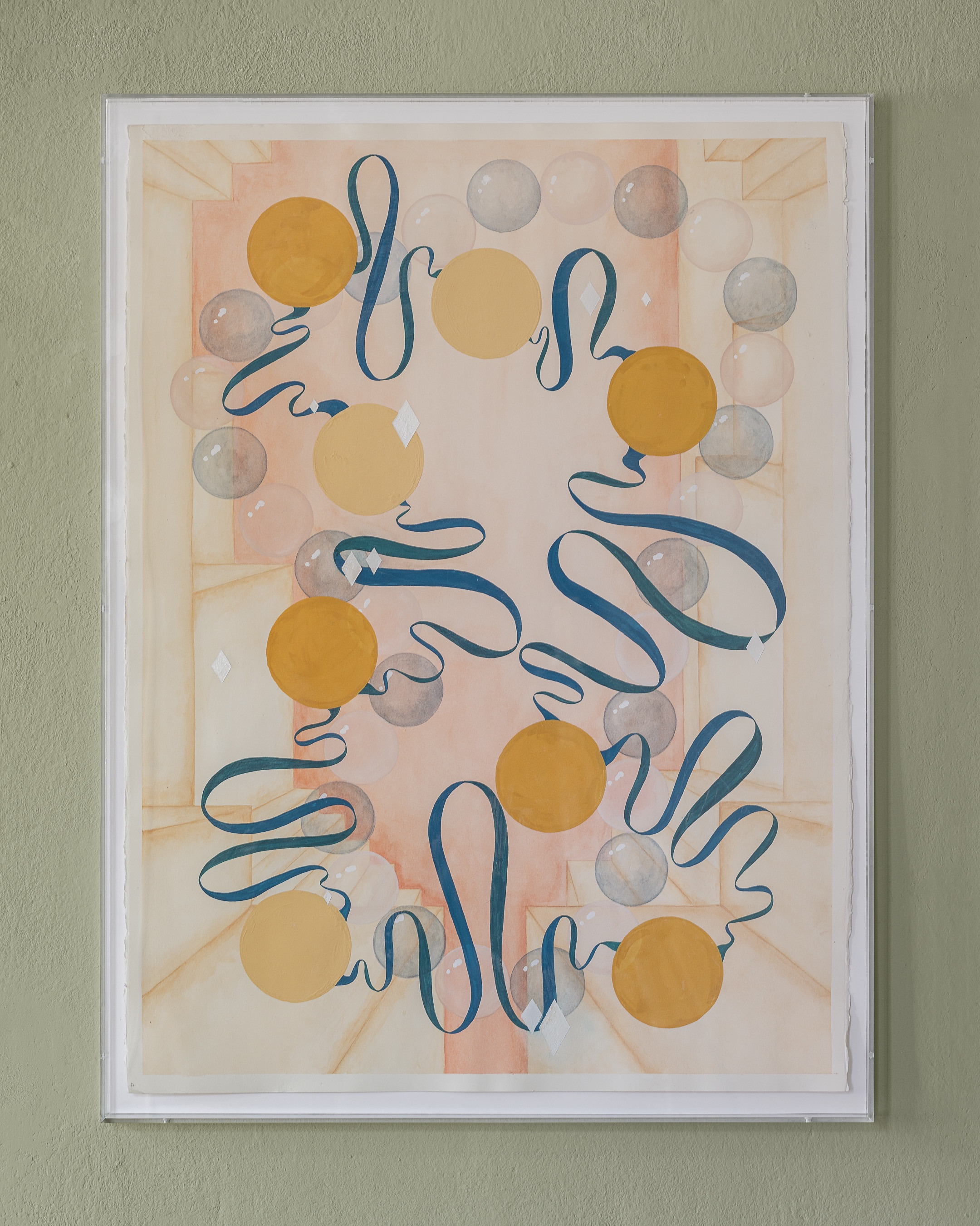 Tai Shani, Outsides & Erotics (Orange), 2021, Watercolor on paper, 56x76 cm (60 x 80 cm framed) Courtesy: The Artist and Clima, Milan