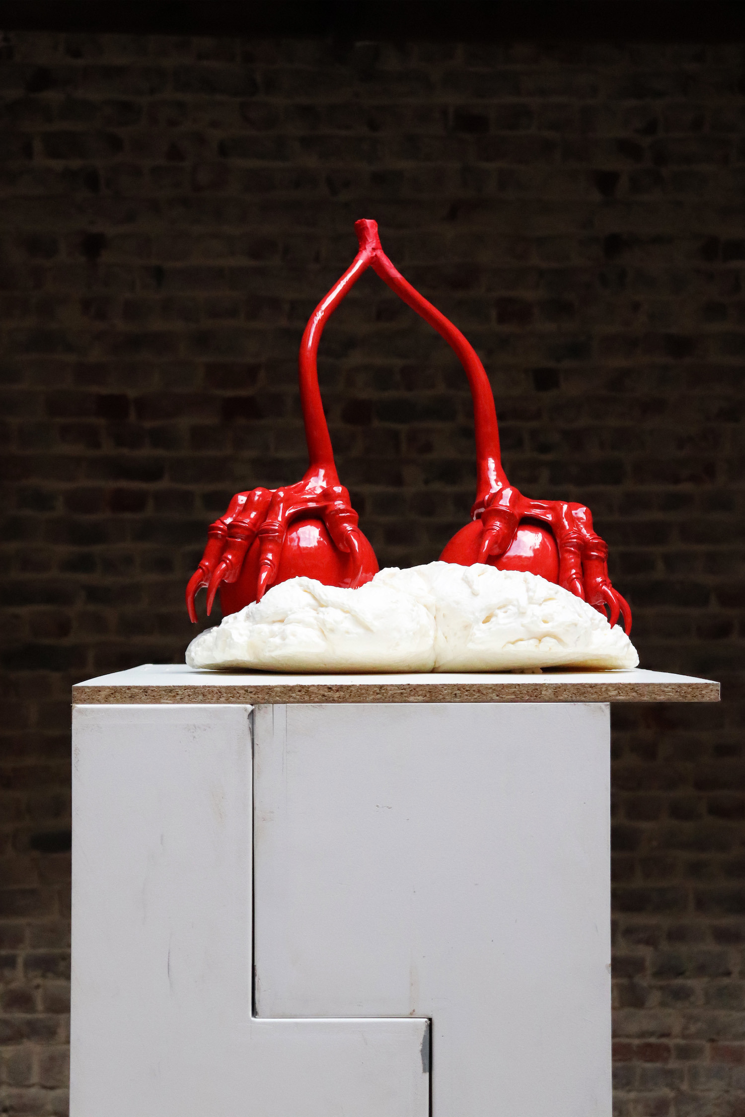 Naomi Gilon, The Cherry on the Cake, glazed stoneware, 47 x 50cm, 2023