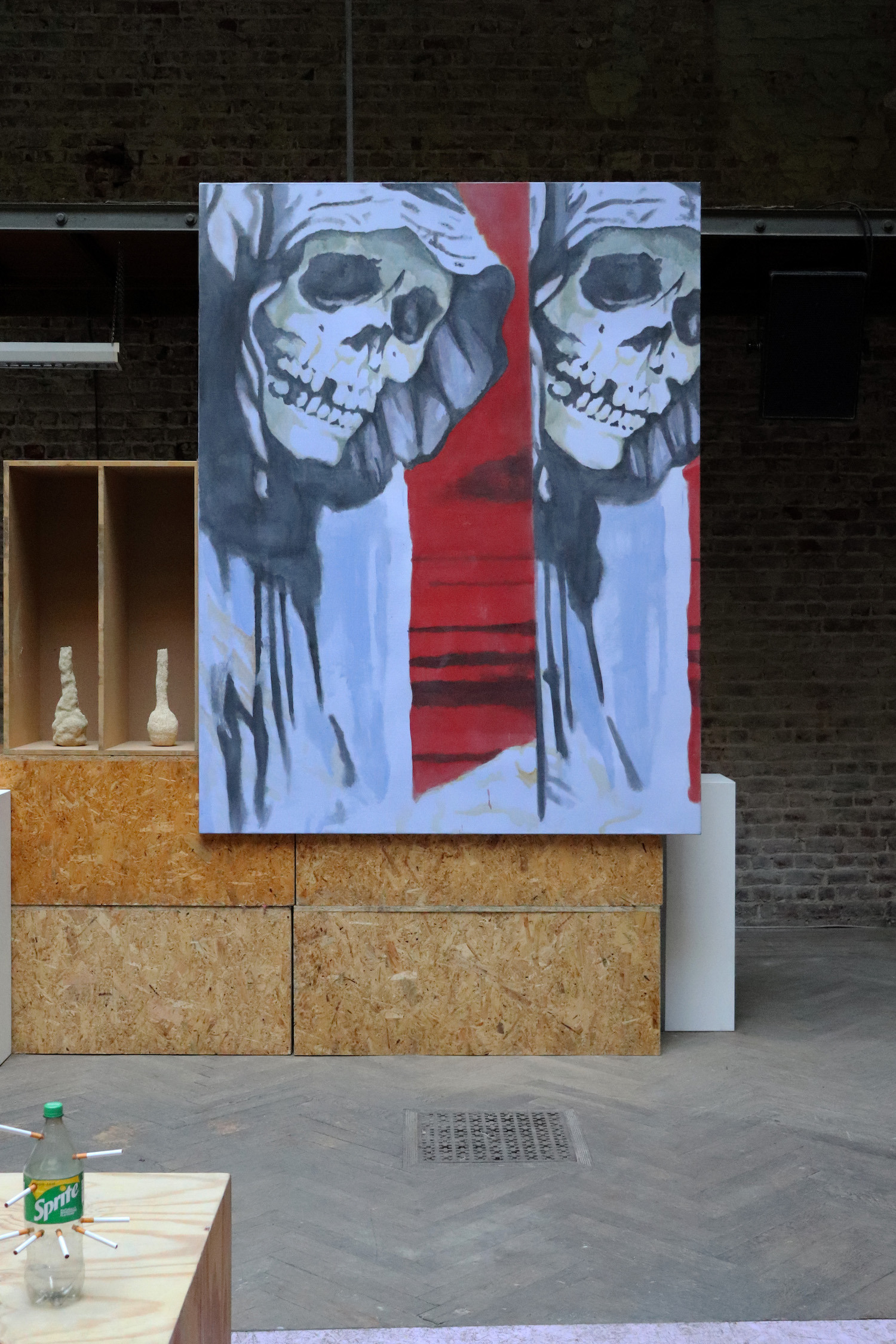 François Patoue, Thank Me Later, acrylic and laquer on belgian linen, 170 x 220 cm, 2023