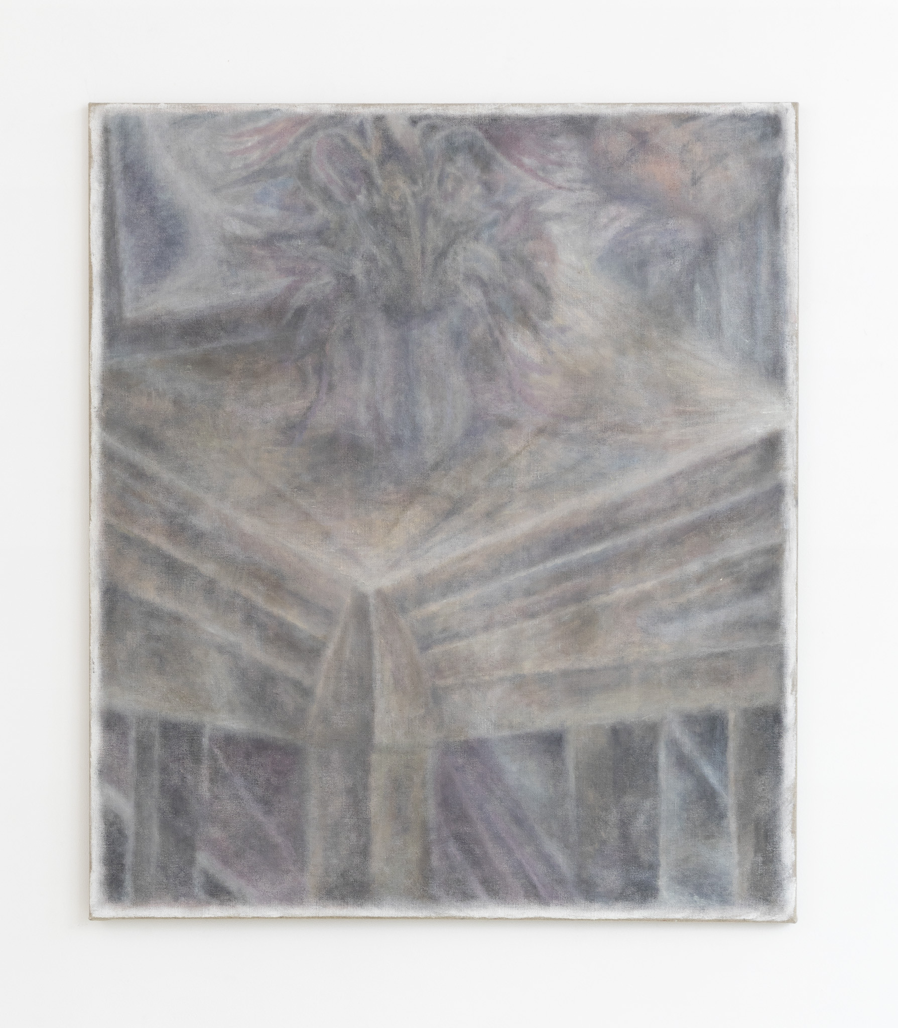 Pawel Olszweski, Vase of Flowers On a Bedside Table, 2023, oil on canvas, 115 x 100 cm