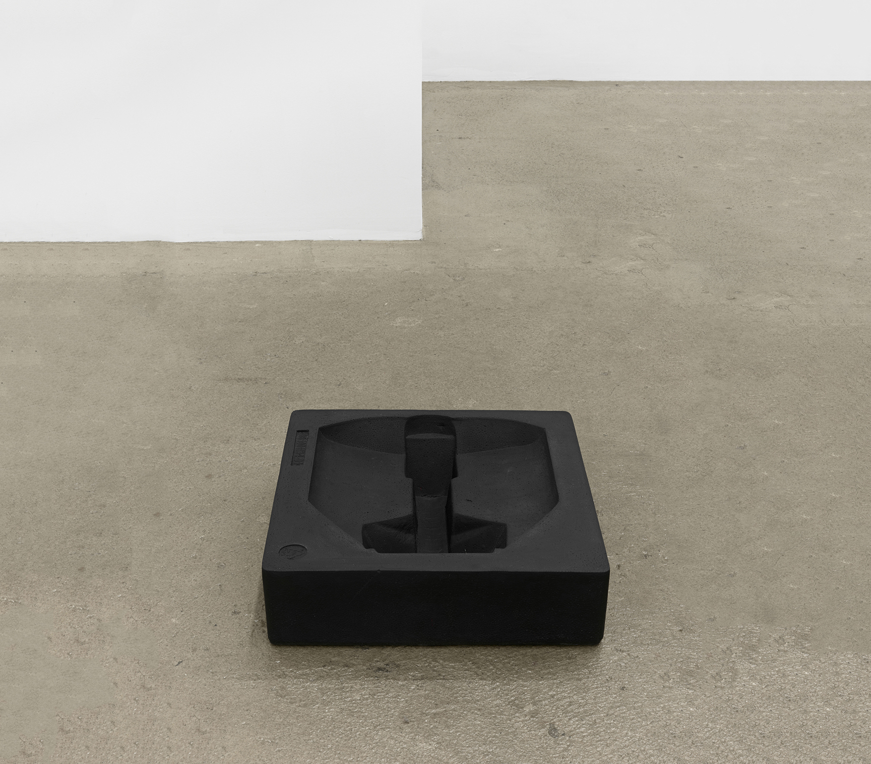 Joe Bartram EPS_3, 2023 cast polymer modified gypsum, fiberglass, dye, graphite, urethane foam 18 x 18 x 6 inches (46 x 46 x 15 cm) or 6 x 18 x 18 inches (15 x 46 x 46 cm) f