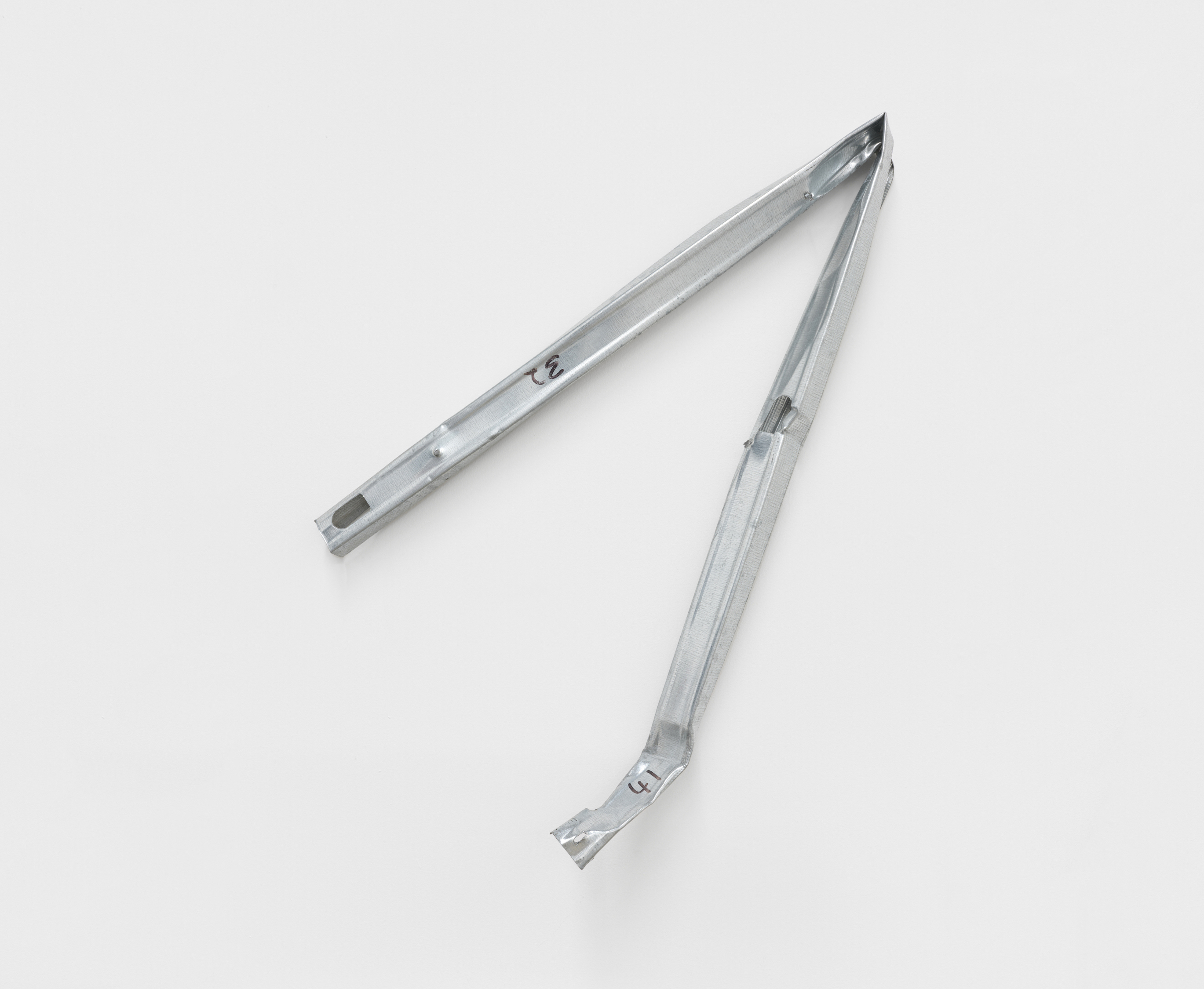 Julia Taszycka Break 32 or 41, 2022 metal stud, ink, hardware 27 x 21 x 4 inches (69 x 53 x 10 cm)