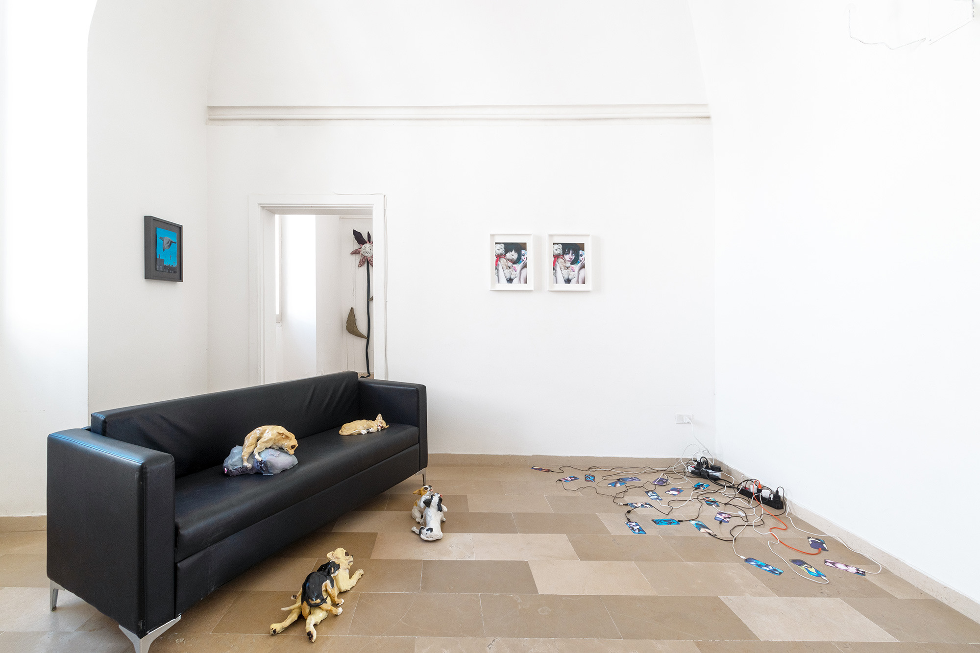Installation view (Agnese Guido, Ludovica Gugliotta, Jaana-Kristiina Alakoski, Giulia Essyad)
