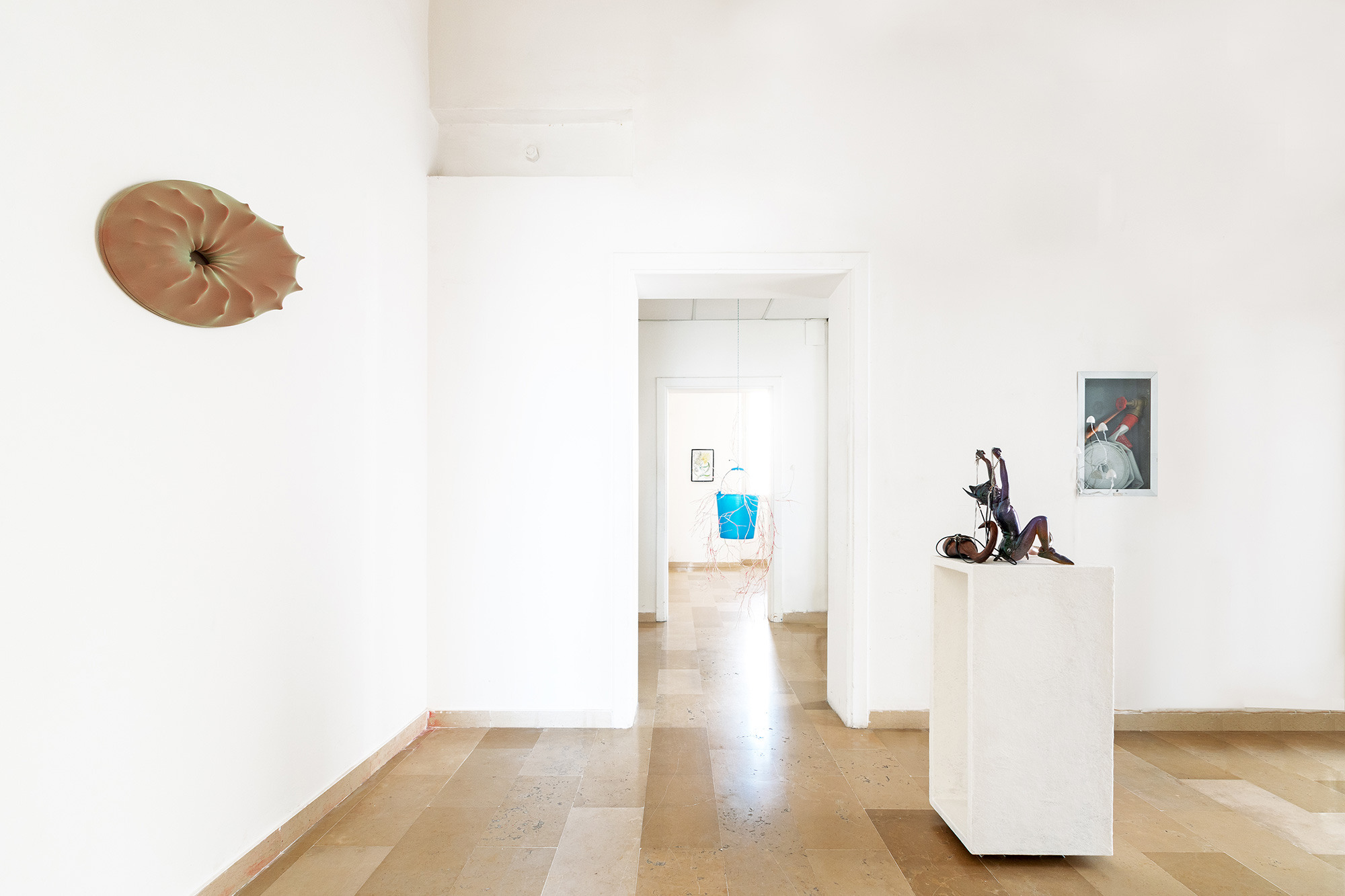 Installation view (Isaac Lythgoe, Grace Woodcock, Pinar Marul)