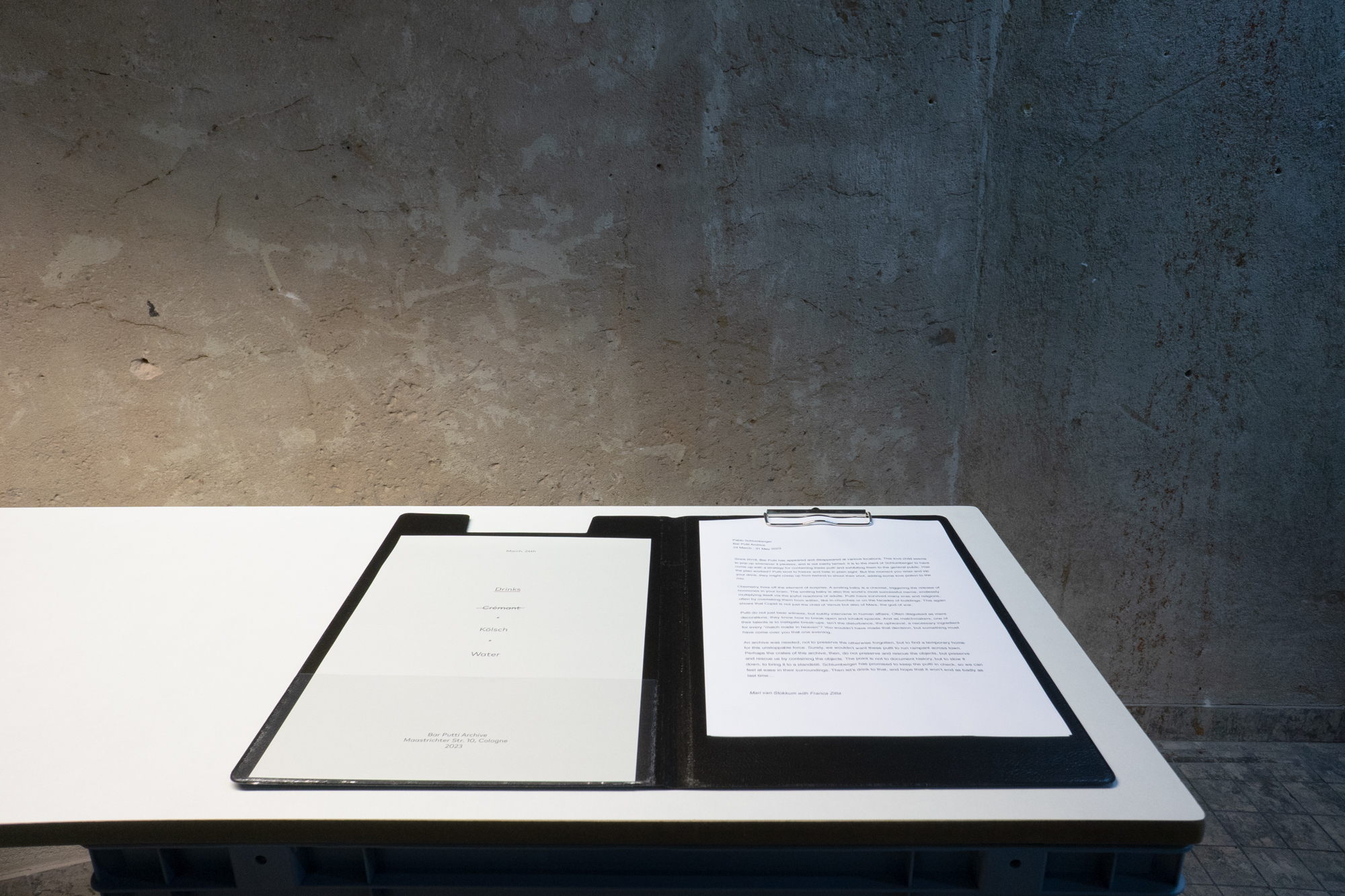 Pablo Schlumberger, Bar Putti Archive, Detail, 2023, BPA Space, Cologne, 2023, Courtesy: The artist