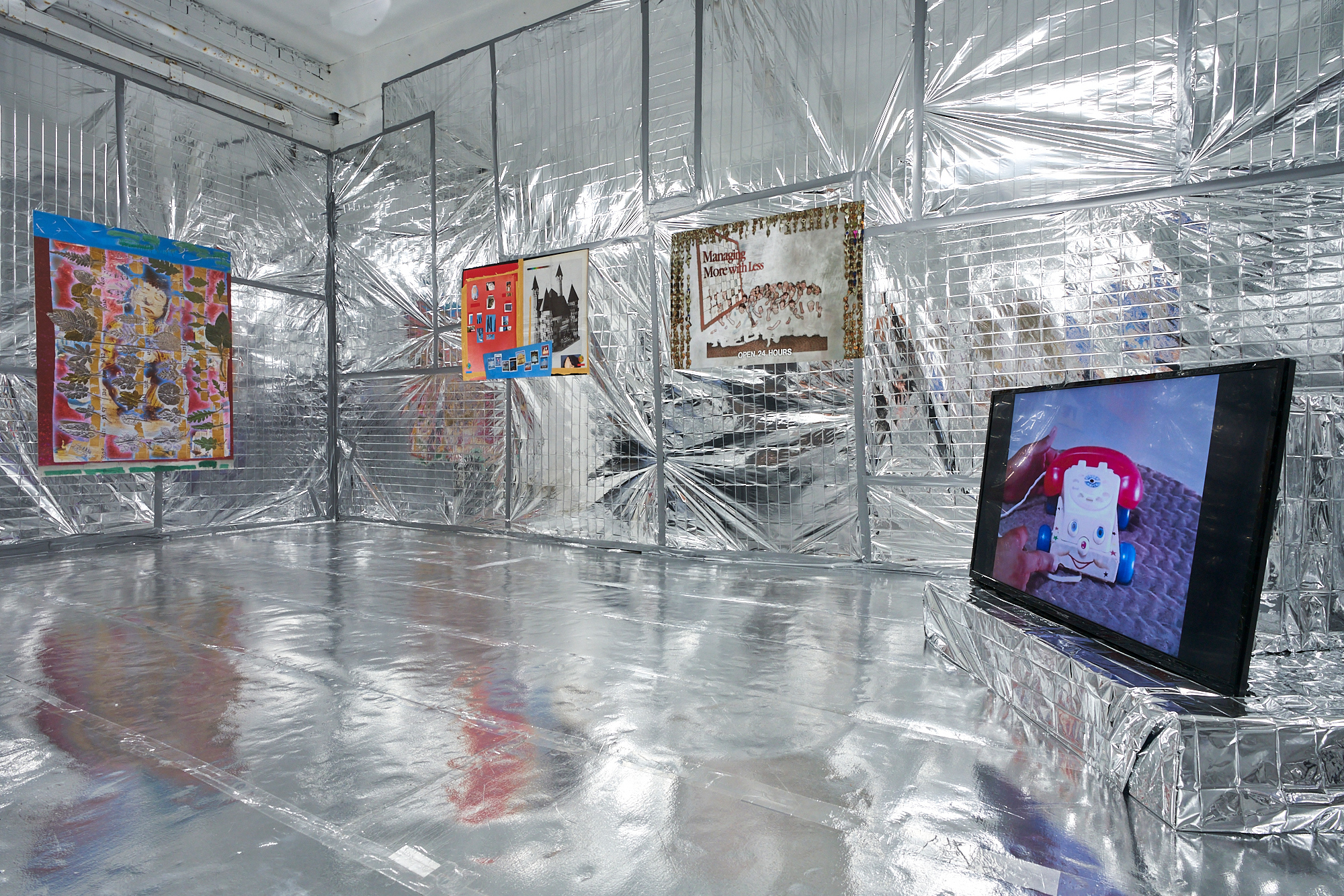 Duncan Poulton 'Imagine What We Can Do Tomorrow' install view at Division of Labour, Salford, 2023. Photo by Rob Battersby