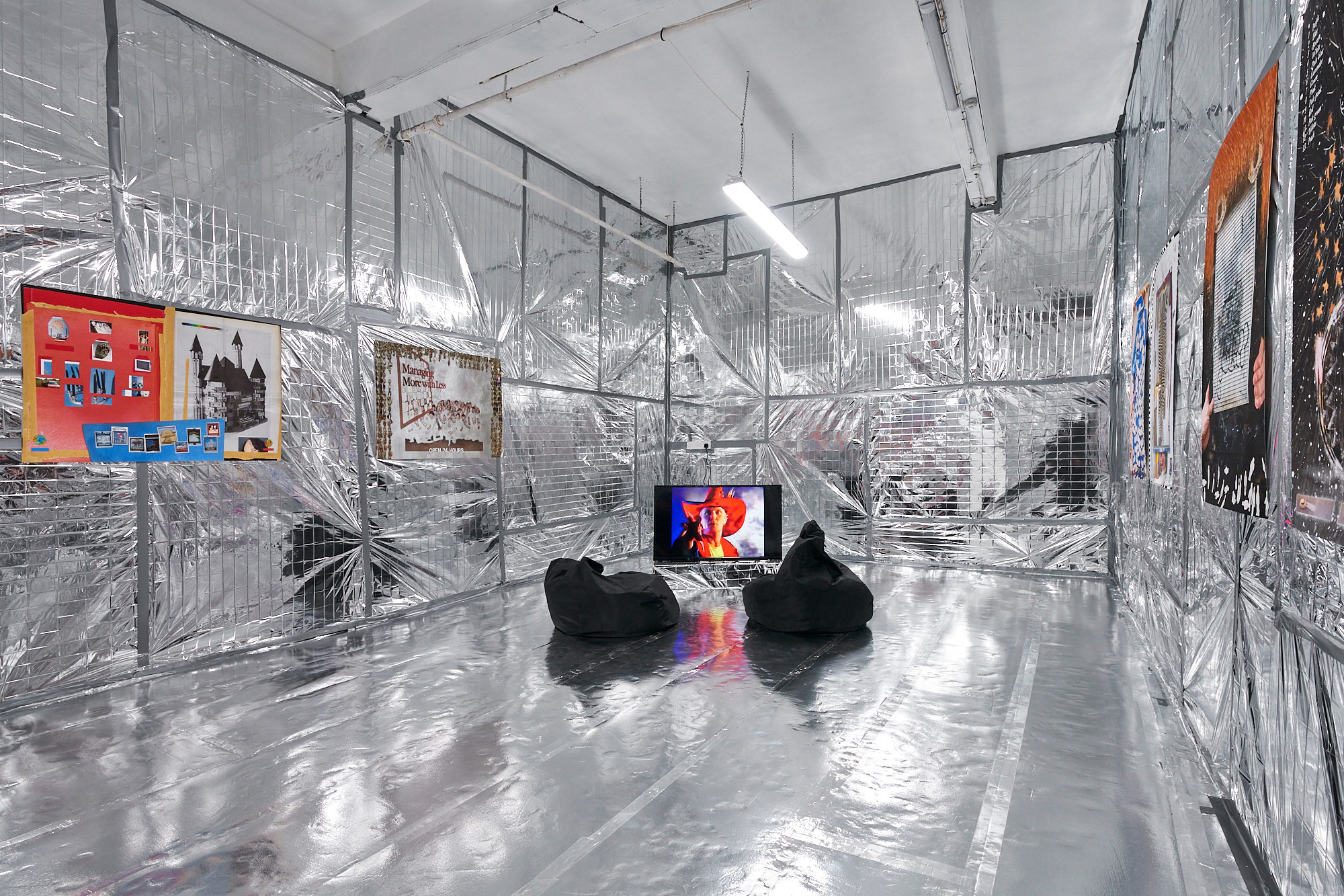 Duncan Poulton 'Imagine What We Can Do Tomorrow' install view at Division of Labour, Salford, 2023. Photo by Rob Battersby