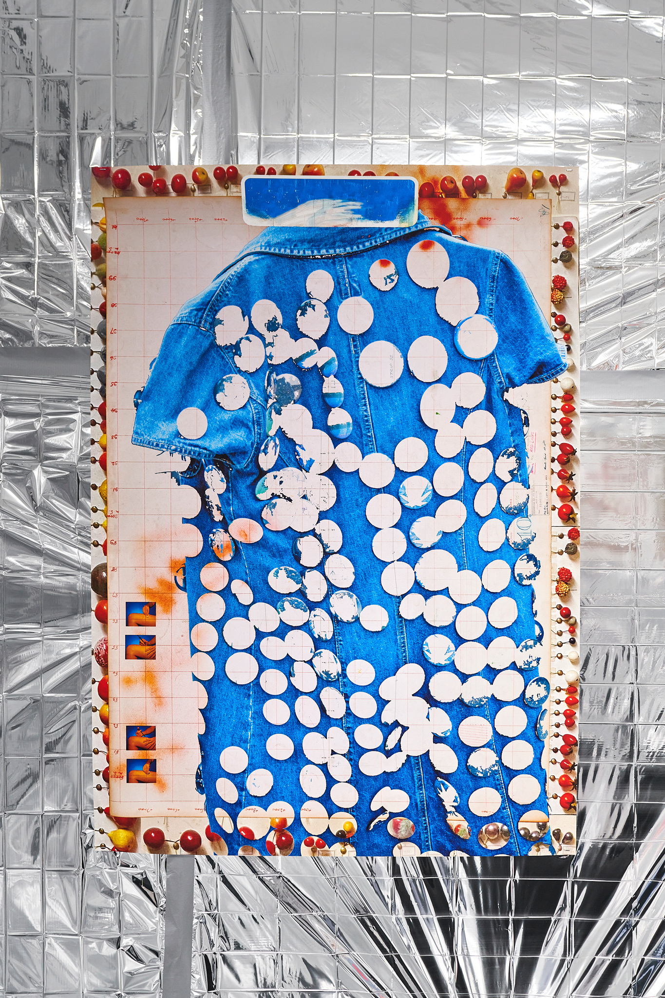 Duncan Poulton, 'Splendid Trading' (2023), digital collage print on archival paper. Install view at Division of Labour, Salford, 2023. Photo by Rob Battersby