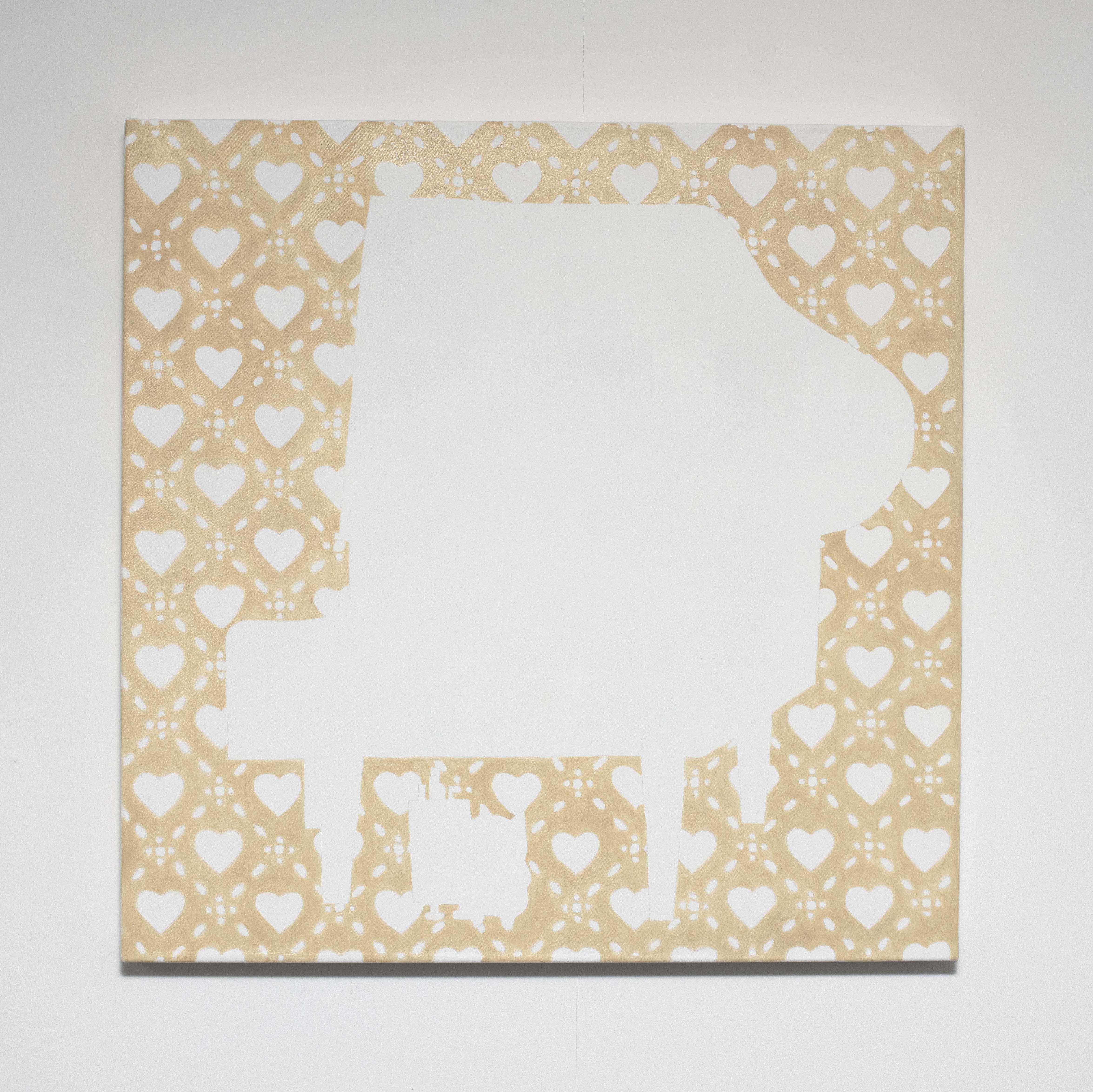 Melanie Akeret, She Piano, 2023, Acrylic, oil and colored pencil on canvas, 95 x 95 cm