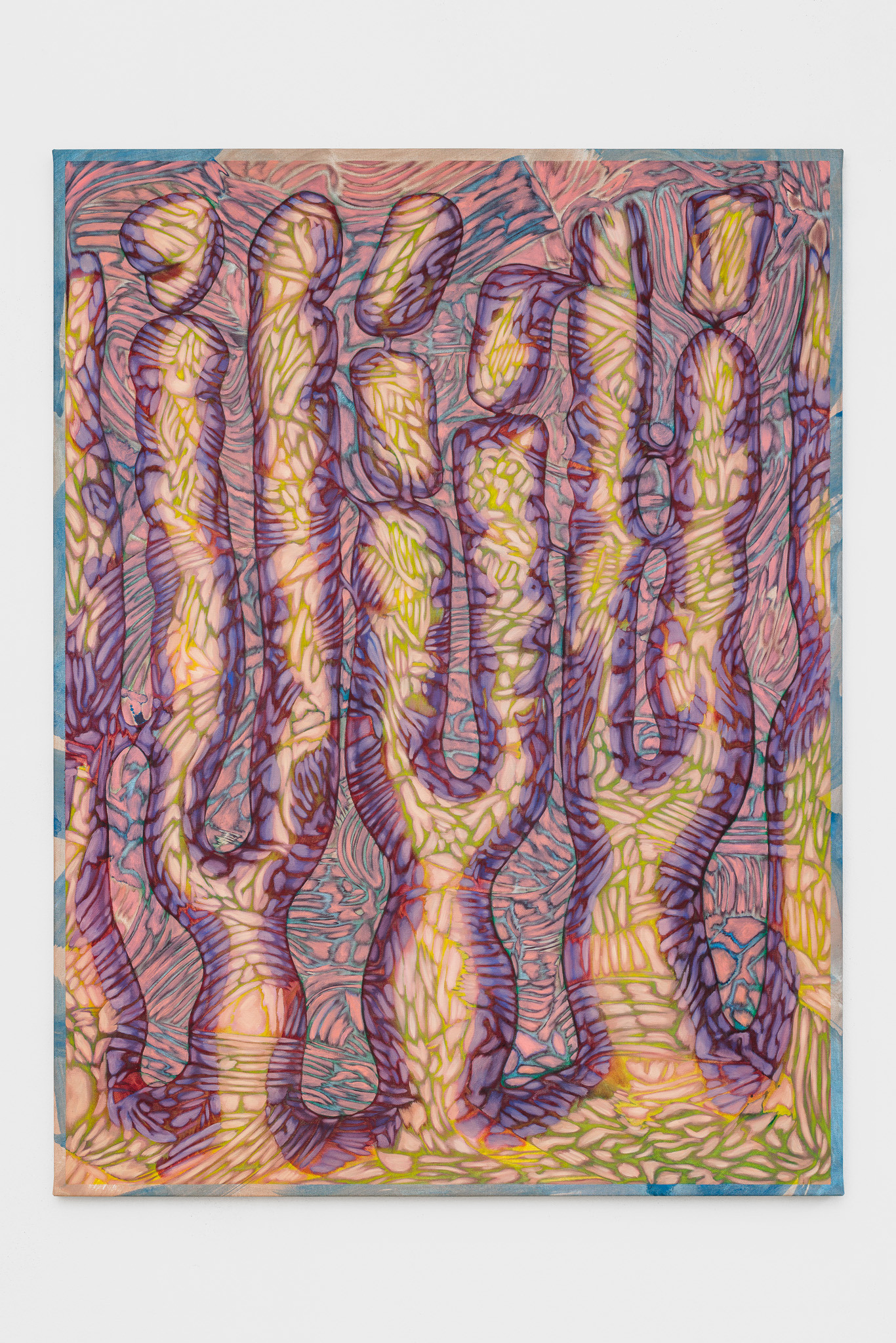 Minda AndrÃ©n: Unidentified organ III, 2023 Oil, pigmented gesso on canvas, 120h x 90w cm