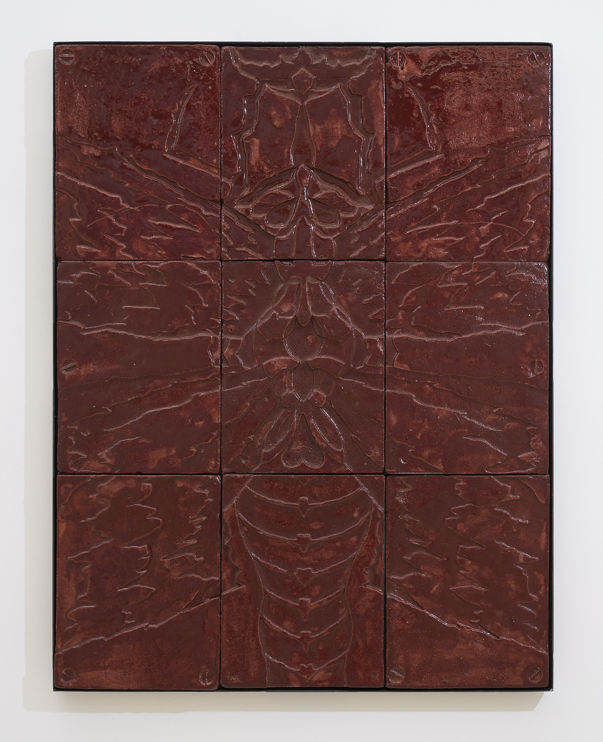 Earthy, Almost Comforting Scent, 2023 Ceramic, glaze, steel 38 3/4 x 30 inches
