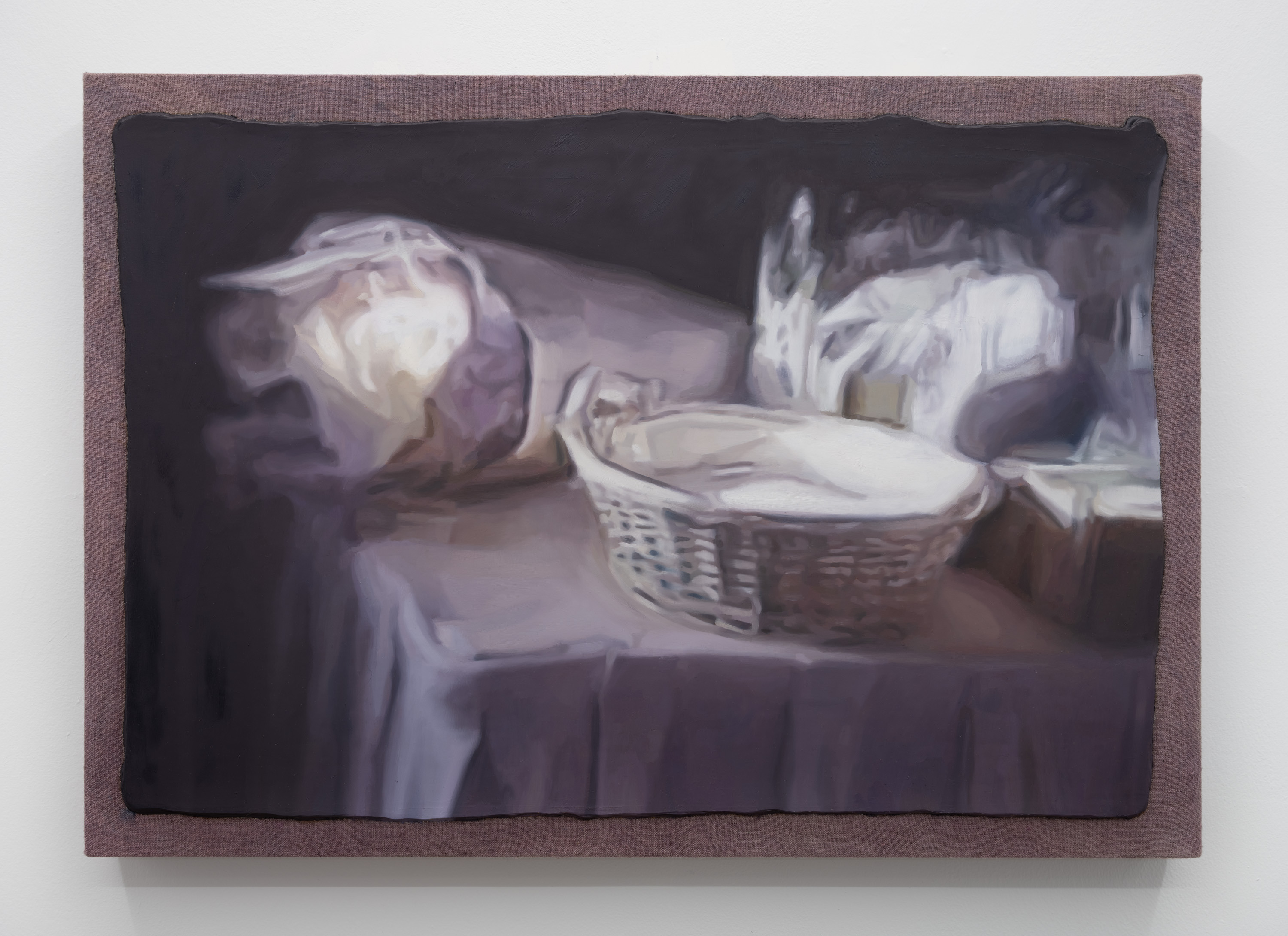 Turned to stone, 2023, Oil on linen stretched panel, 17.5 x 25 inches