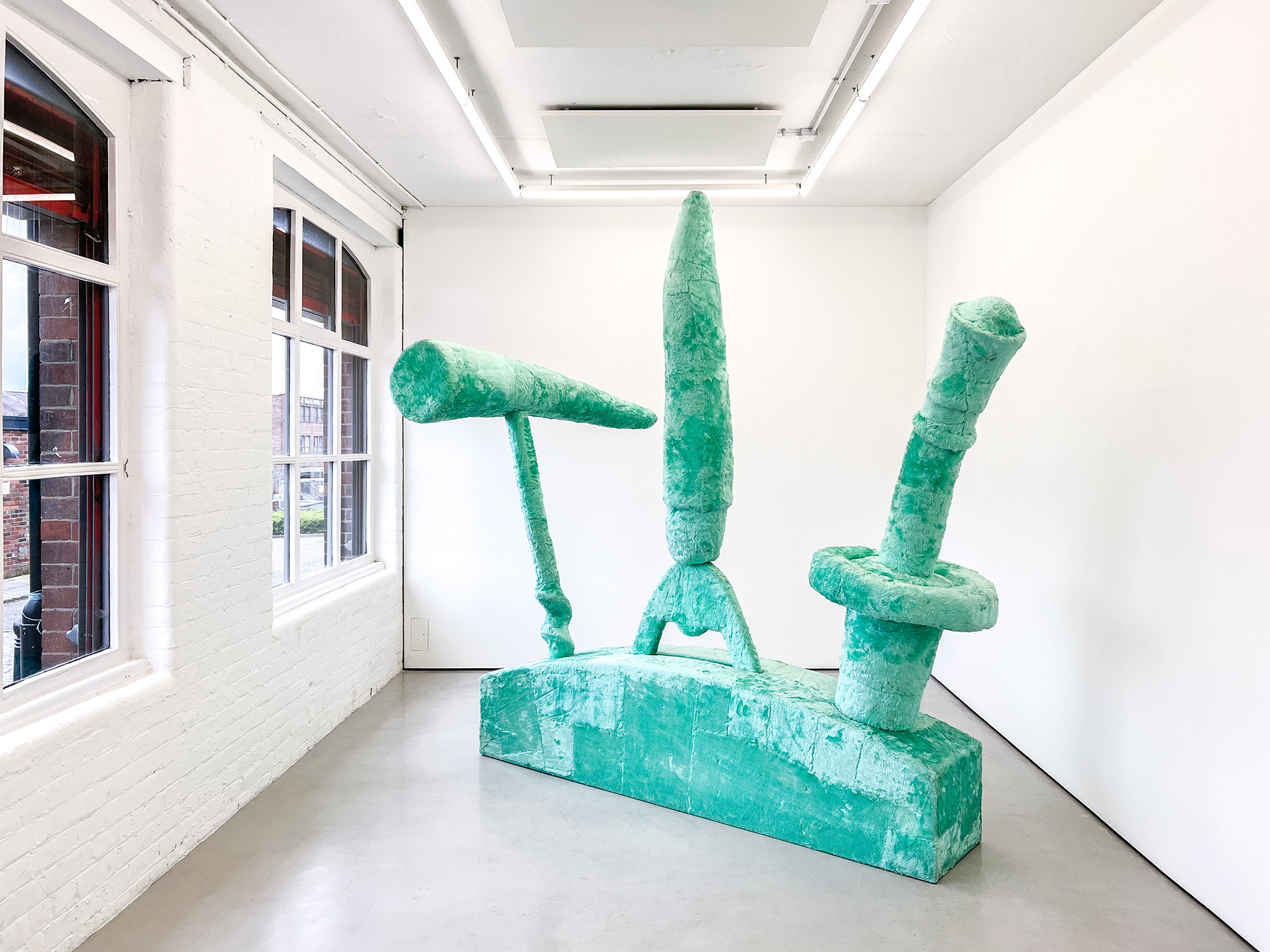 Eric Bainbridge, Made in Hong Kong, 1987, fur fabric, plaster, timber and steel, 276.9 x 320 x 170.2 cms Photography by Workplace. Courtesy of the Artist and Workplace, UK