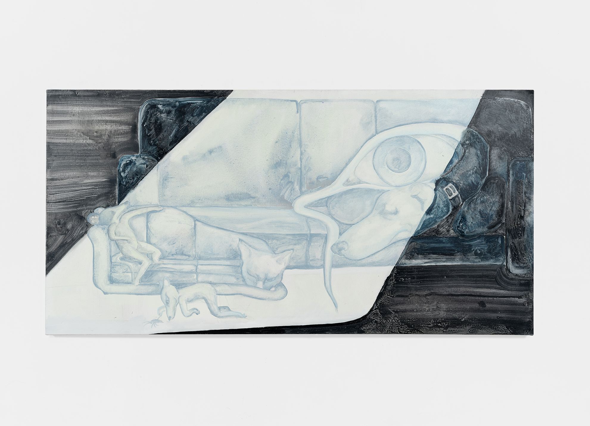 Philip Hinge, elastic meadows, 91 x 183 cm / 36”x72”, acrylic on canvas, 2023