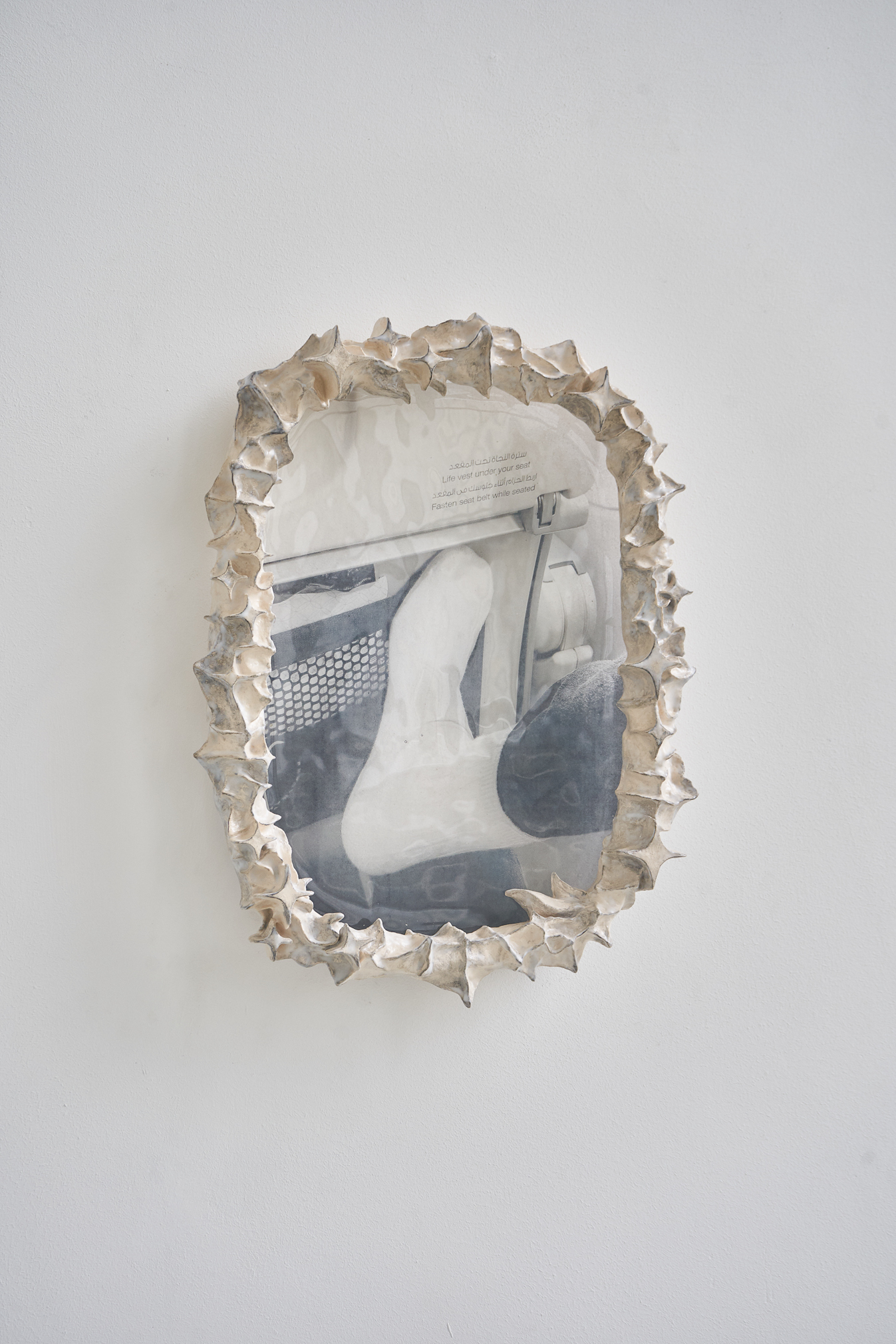 Ju Young Kim, Recorded on Saturday 15. Aug 2020, 2023, 45 x 35 x 6 cm, Photography printed on glass, Ceramic