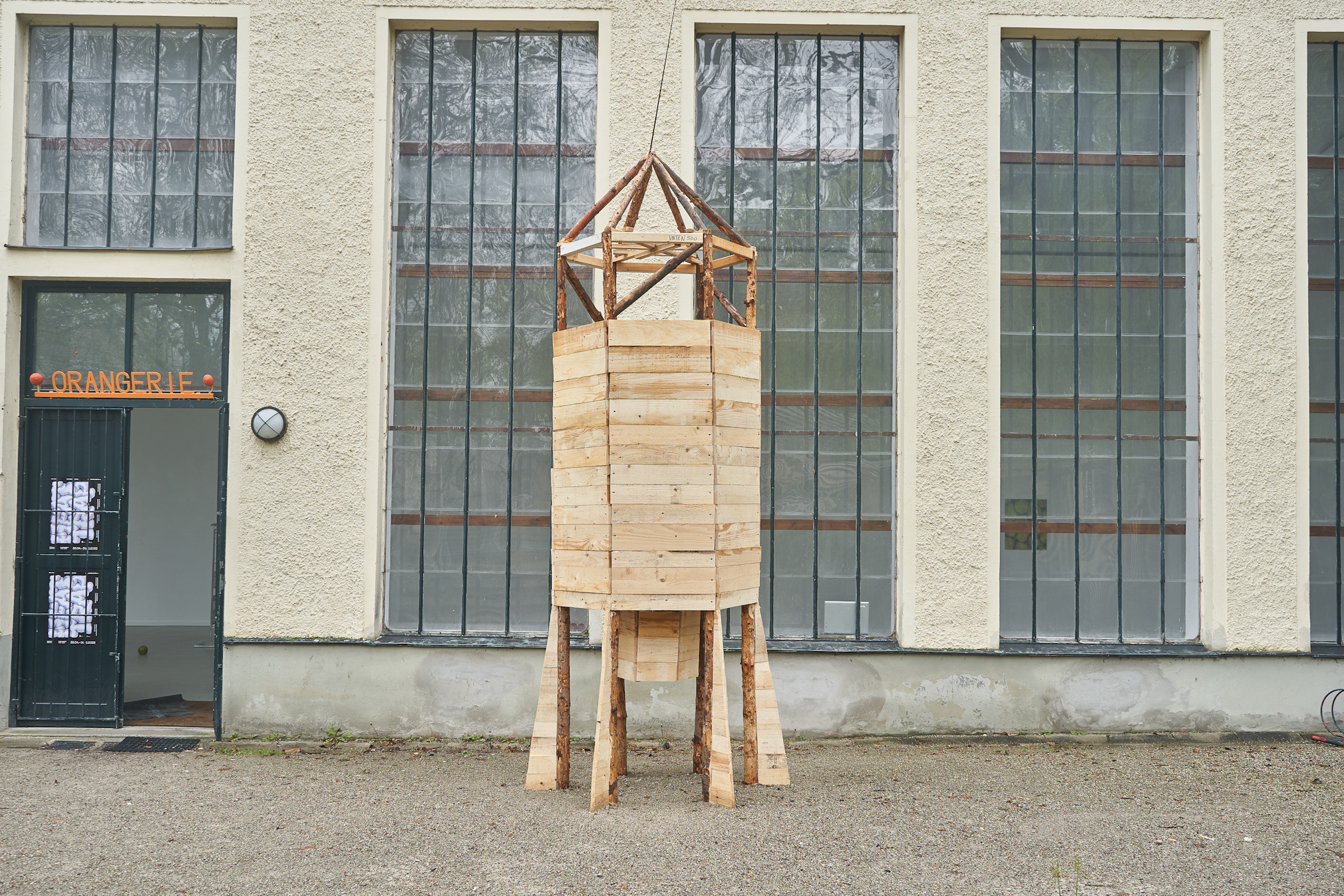 Nils Hampe, Rocket, Since 2022, 150 x 150 x 600 cm, Wood, Screw