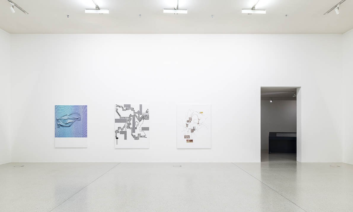 Ausstellungsansicht: Taslima Ahmed. Canvas Automata, WestfÃ¤lischer Kunstverein, 2023 Courtesy die KÃ¼nstlerin und Galerie Noah Klink, Berlin / Â© Foto: Thorsten Arendt