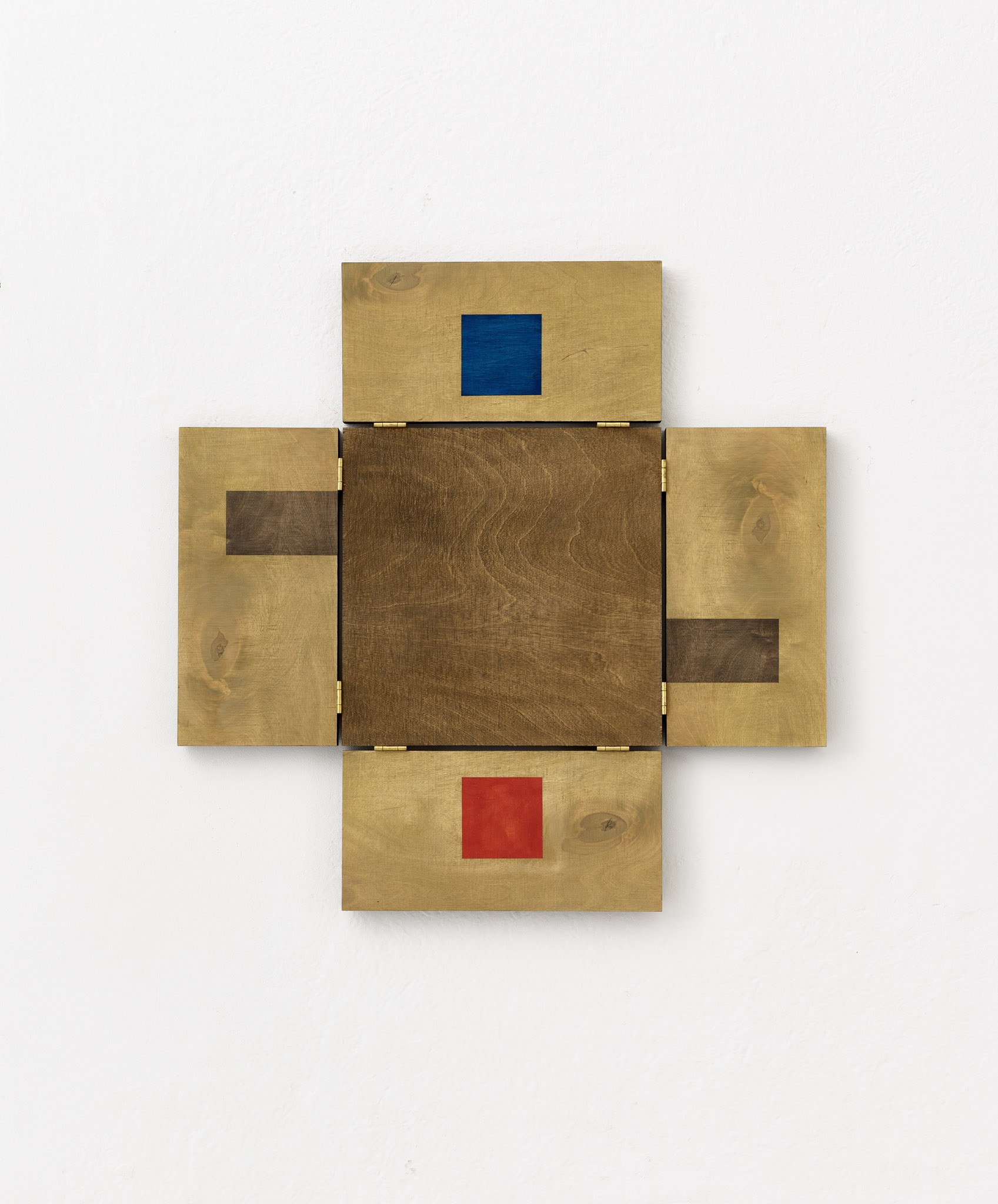 Sunah Choi, "Maquette (Room with two paintings on the wall)", 2023, wood, color, brass, 60 x 60,8 x 2 cm
