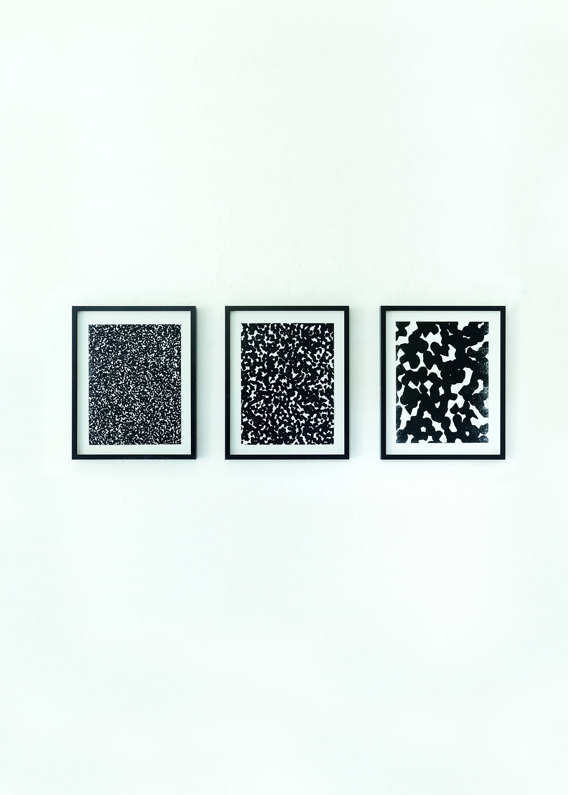 Denise Werth, Where are you tonight? - Drei Studien âComposition Bookâ, 2023, Toner auf Papier, 24x20cm (gerahmt)