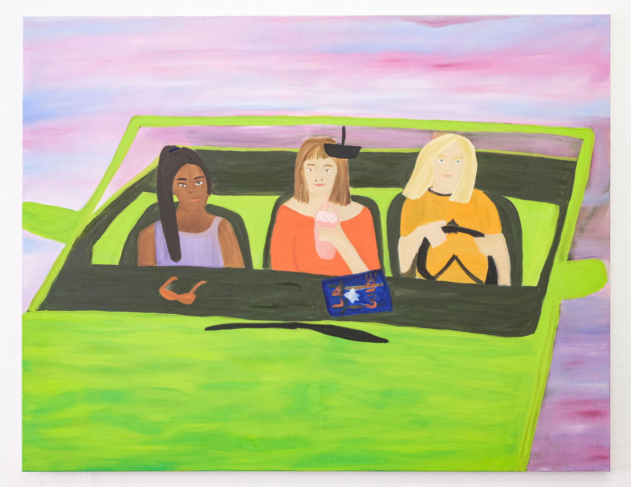„Roadtrip ( If it makes you happy, it can’t be that bad“), Oil on Canvas, 155 x 120 cm, 2023