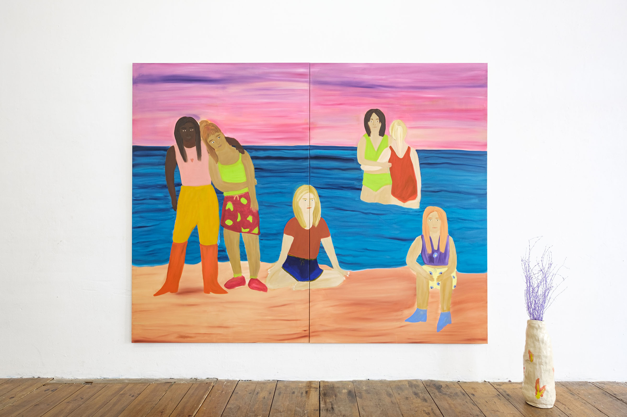 "Not a Girl, Not yet a Woman", Oil on Canvas, 240 x 190 cm, 2023