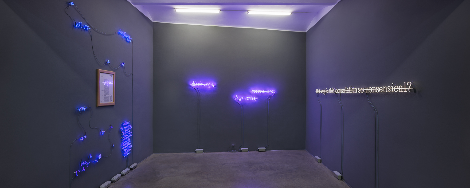 Exhibition view Joseph KOSUTH | ‘Korrektur (Uncorrected)’, Christine König Galerie, Vienna 2023