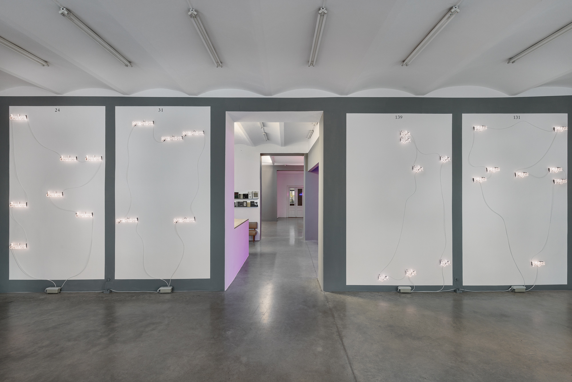 Exhibition view Joseph KOSUTH | ‘Korrektur (Uncorrected)’, Christine König Galerie, Vienna 2023