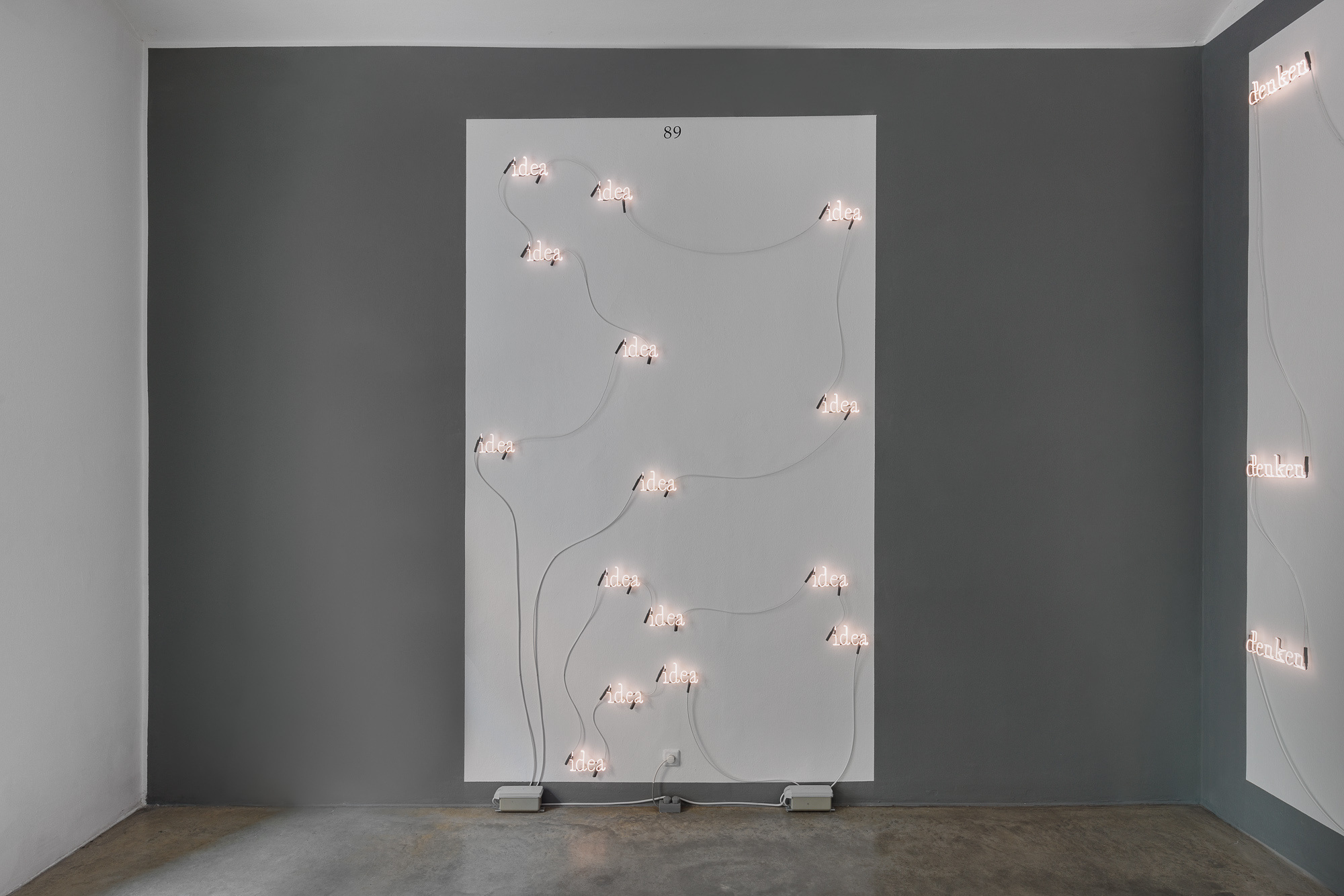 Exhibition view Joseph KOSUTH | ‘Korrektur (Uncorrected)’, Christine König Galerie, Vienna 2023